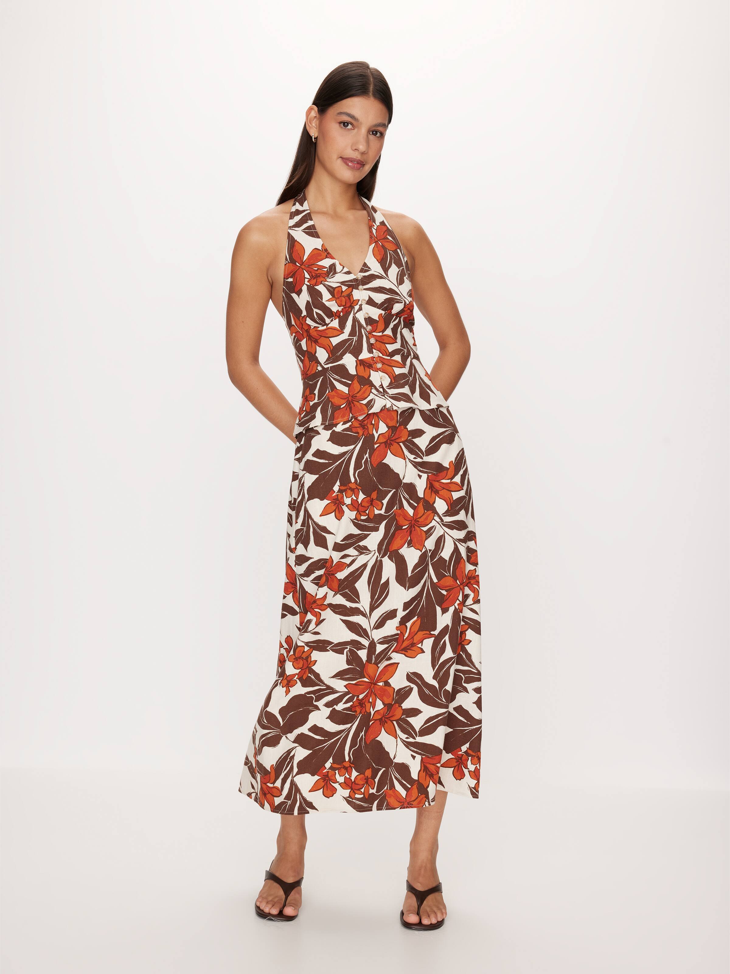 Gigi Button Through Halter