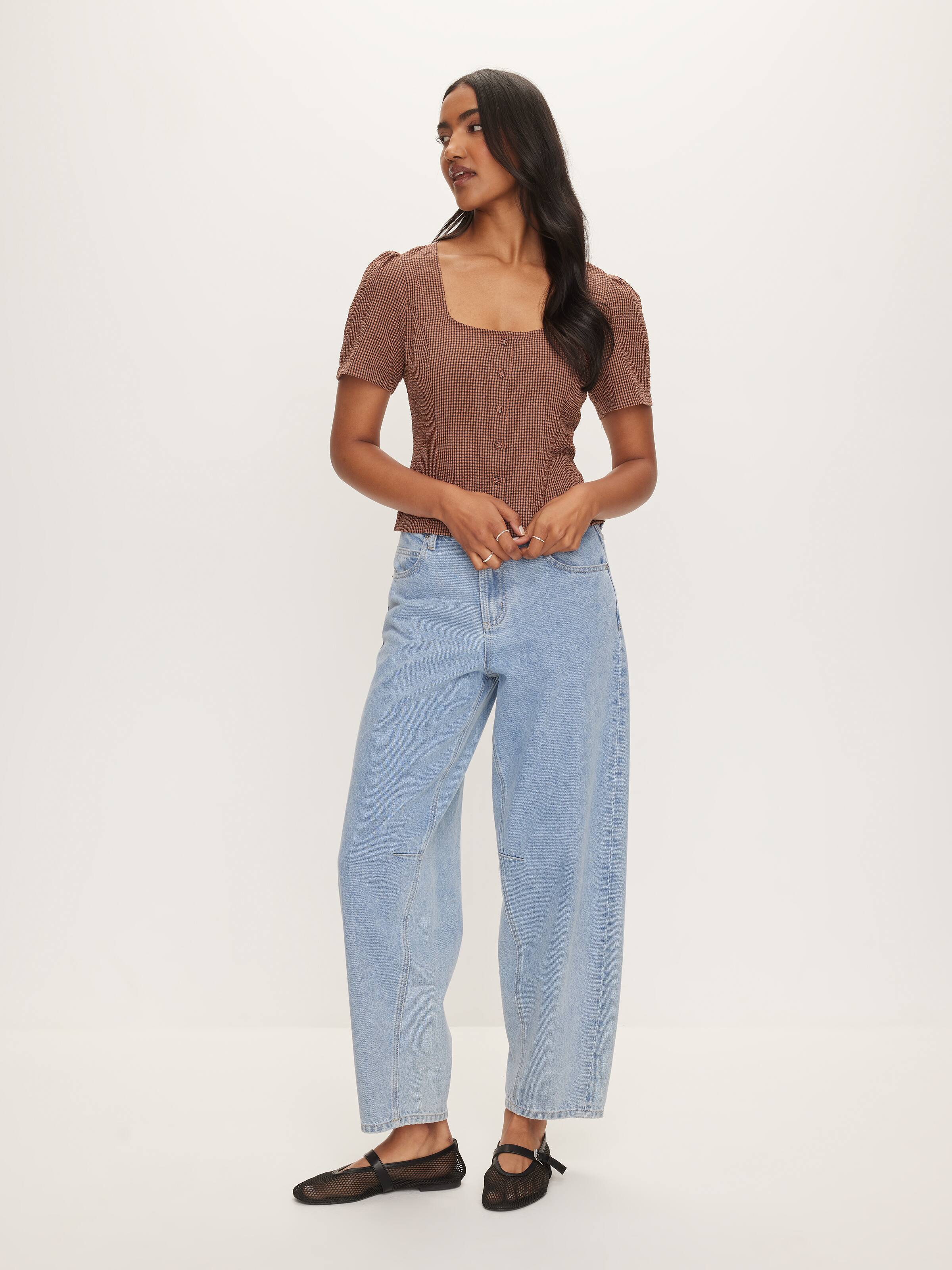 Jade Short Sleeve Sweetheart Top