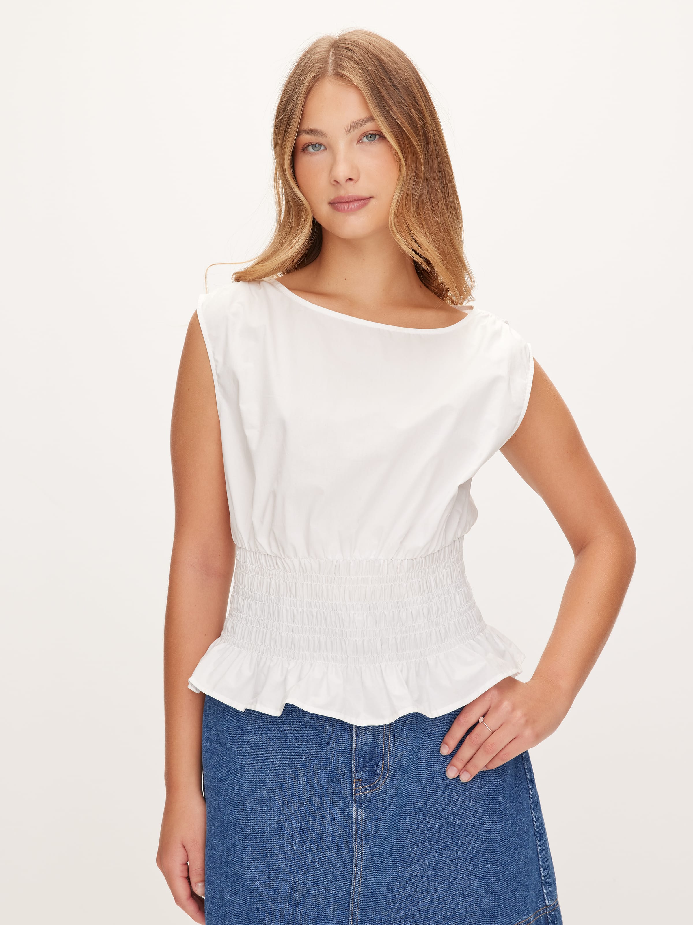 Sally Shirred Top
