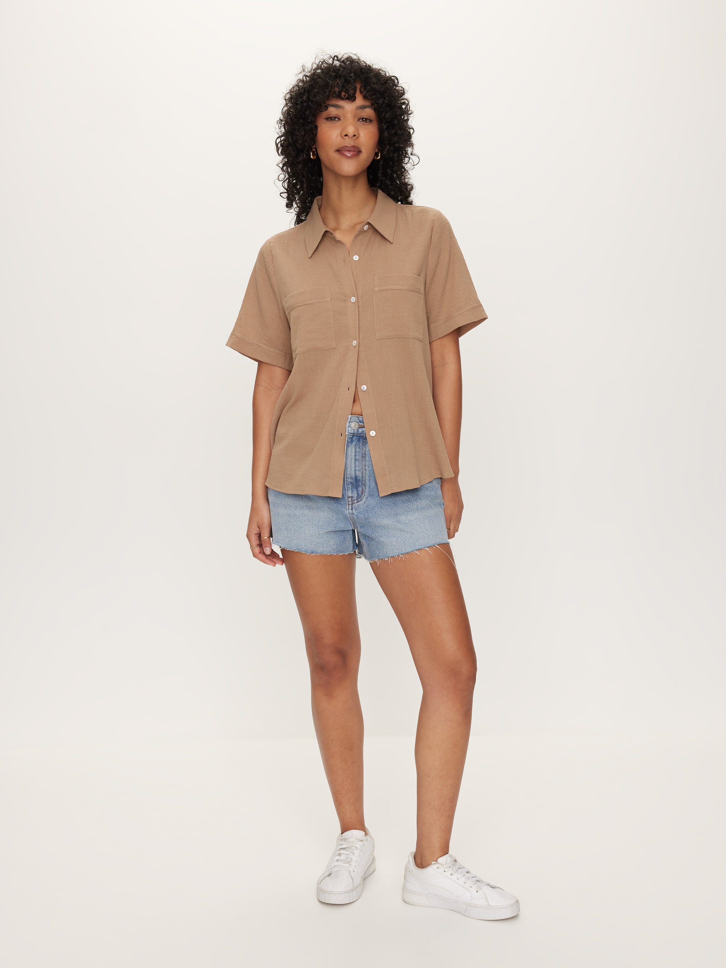 Casey Short Sleeve Crinkle Shirt