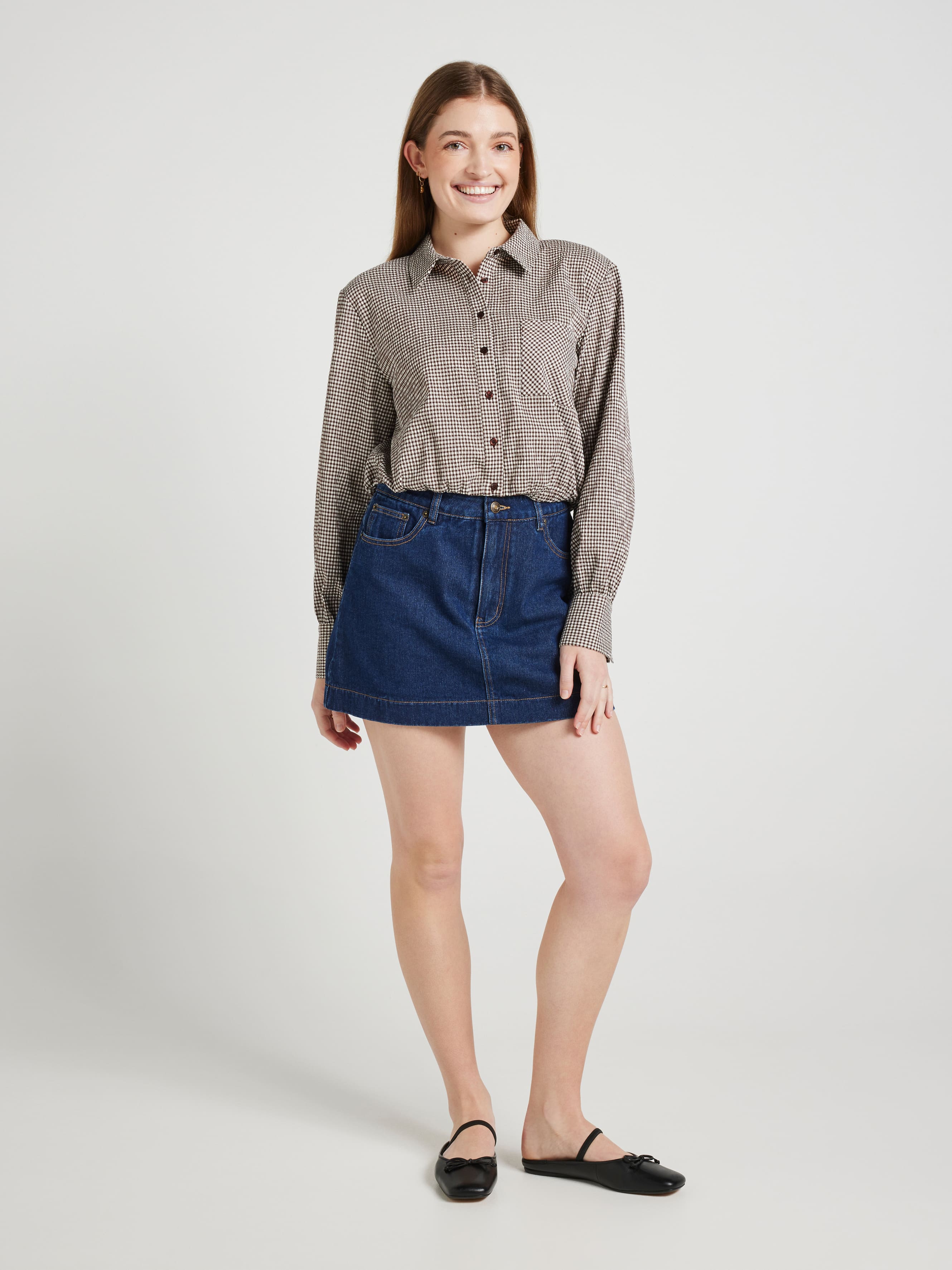 Gretta Bubble Hem Shirt