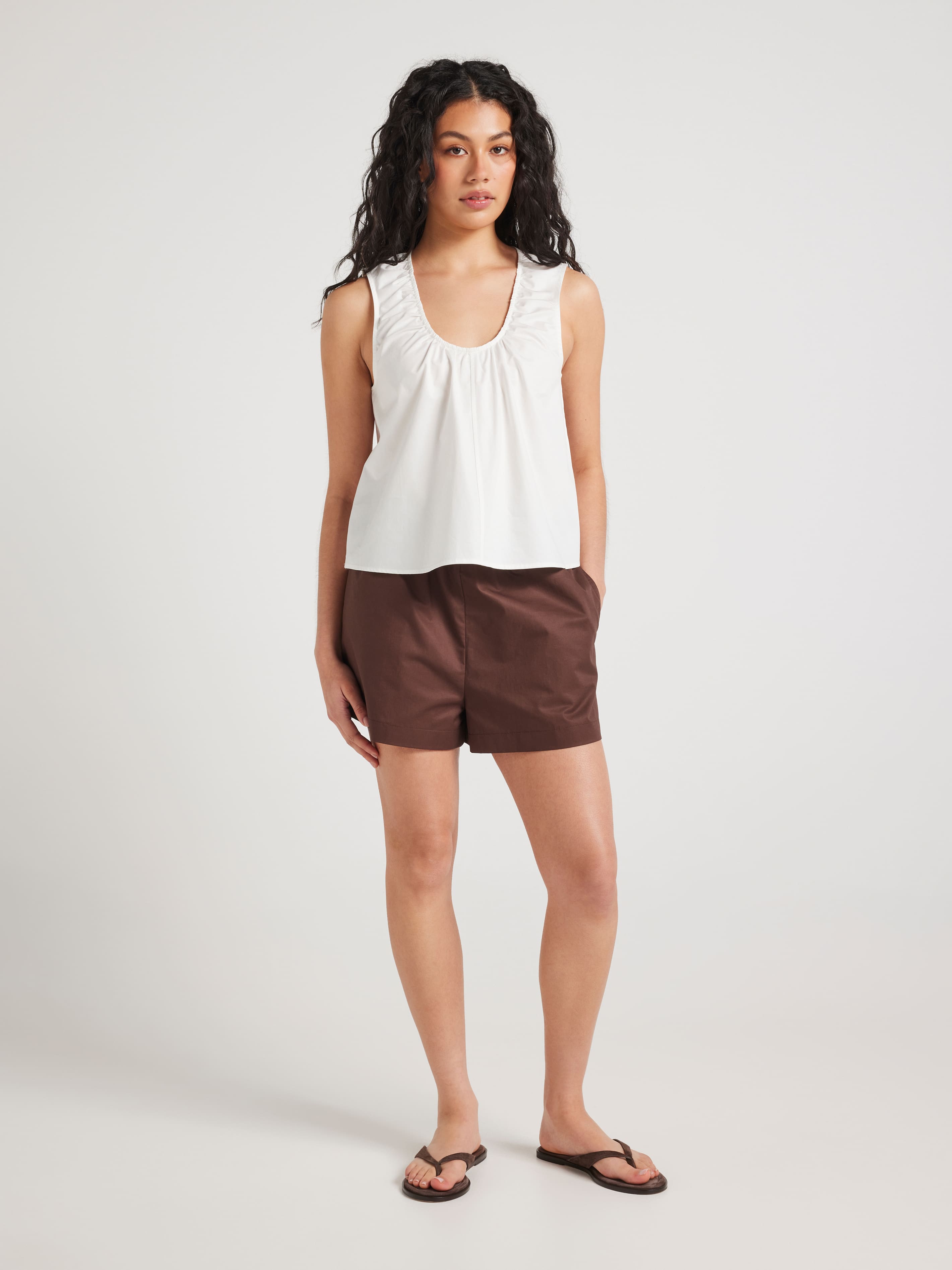 Simone Sleeveless Swing Top