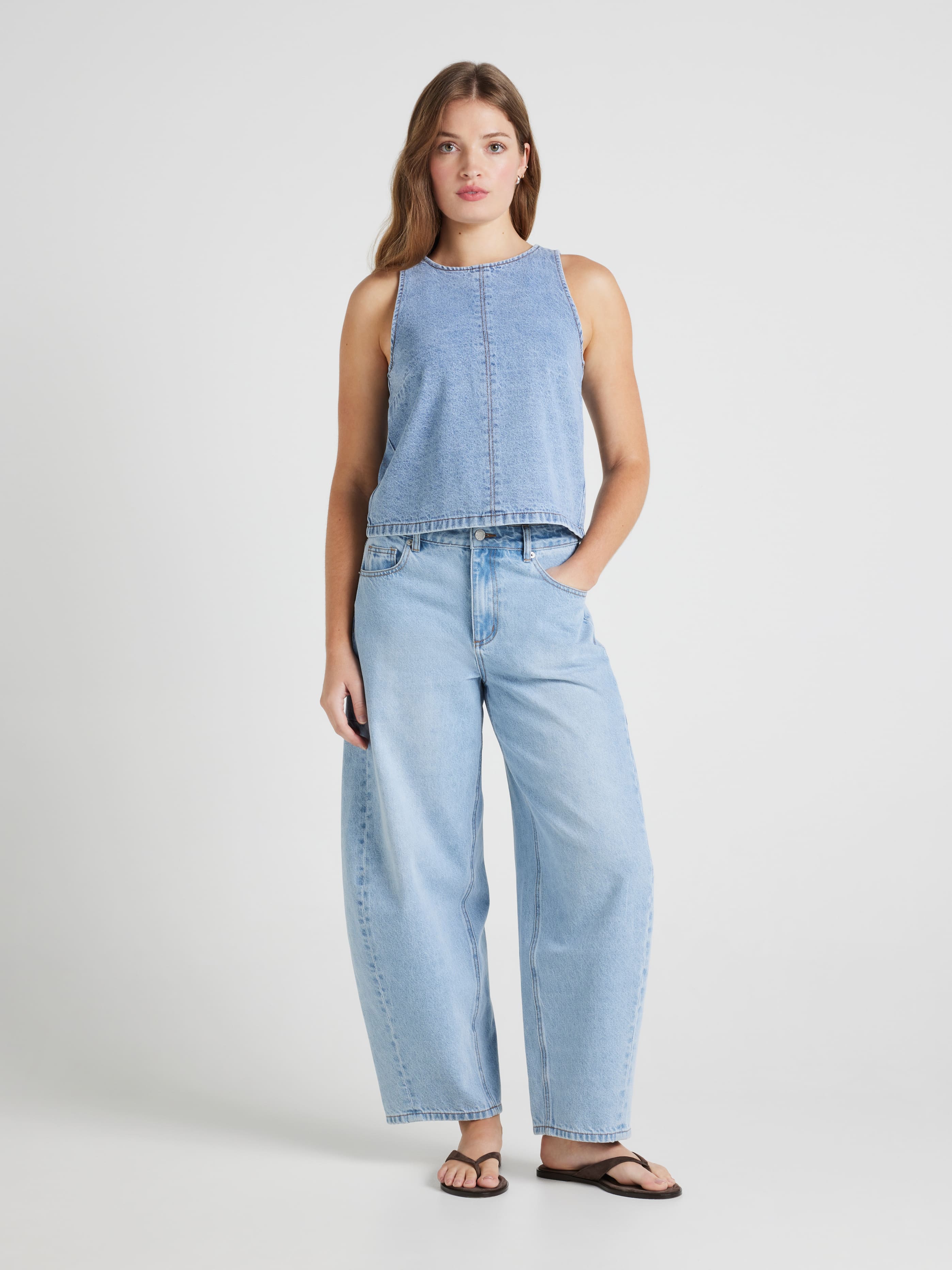Chloe Denim Hltr Top