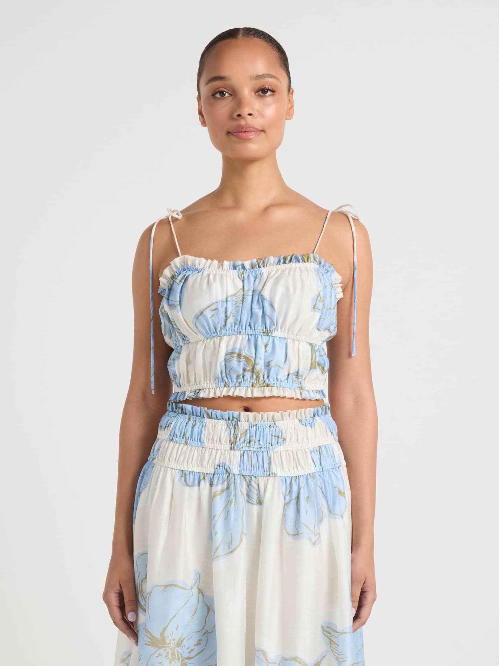 Elodie Shrrd Crop Top