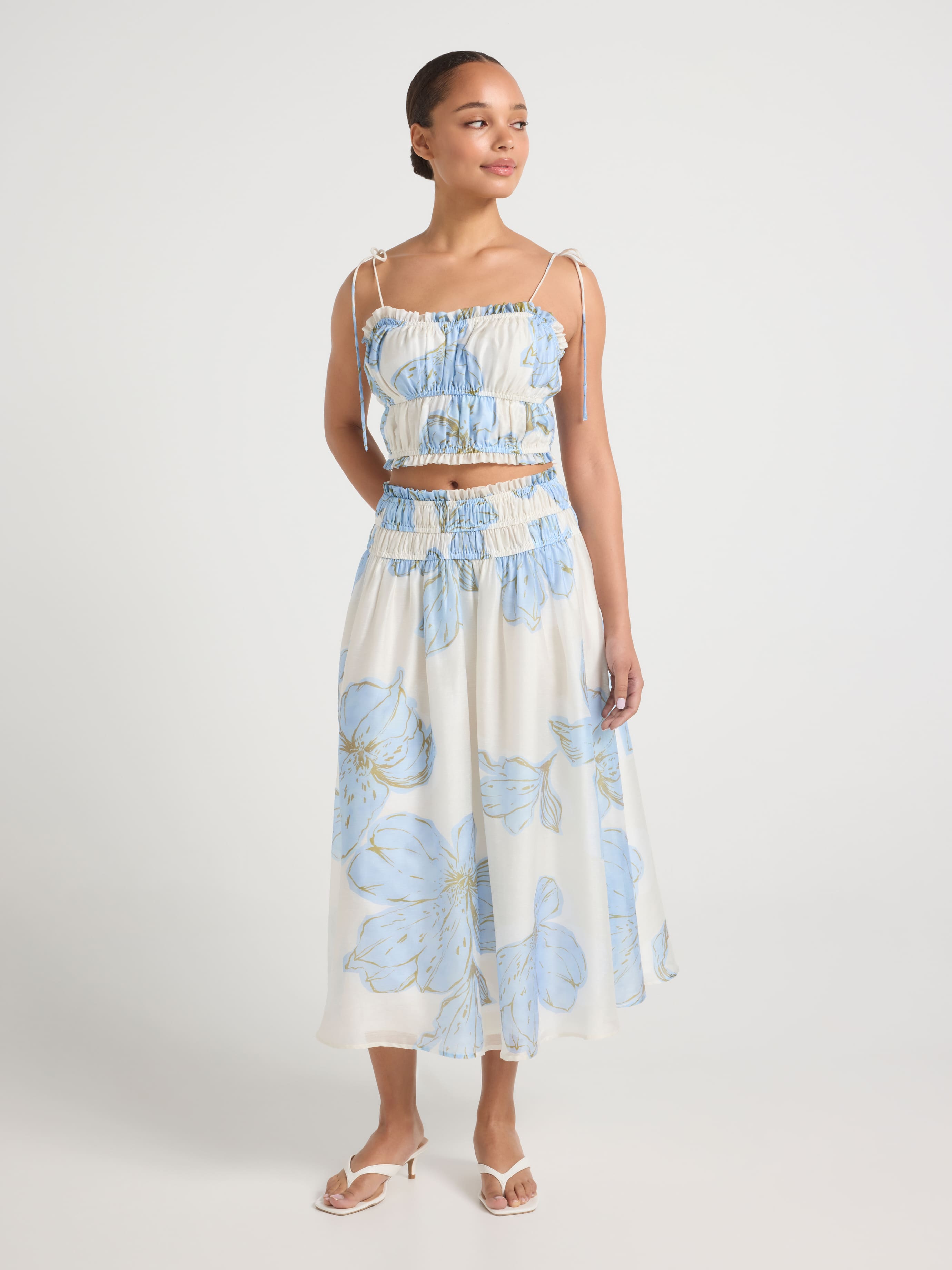 Elodie Shrrd Crop Top