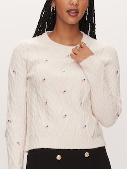 Embroidered Cable Knit