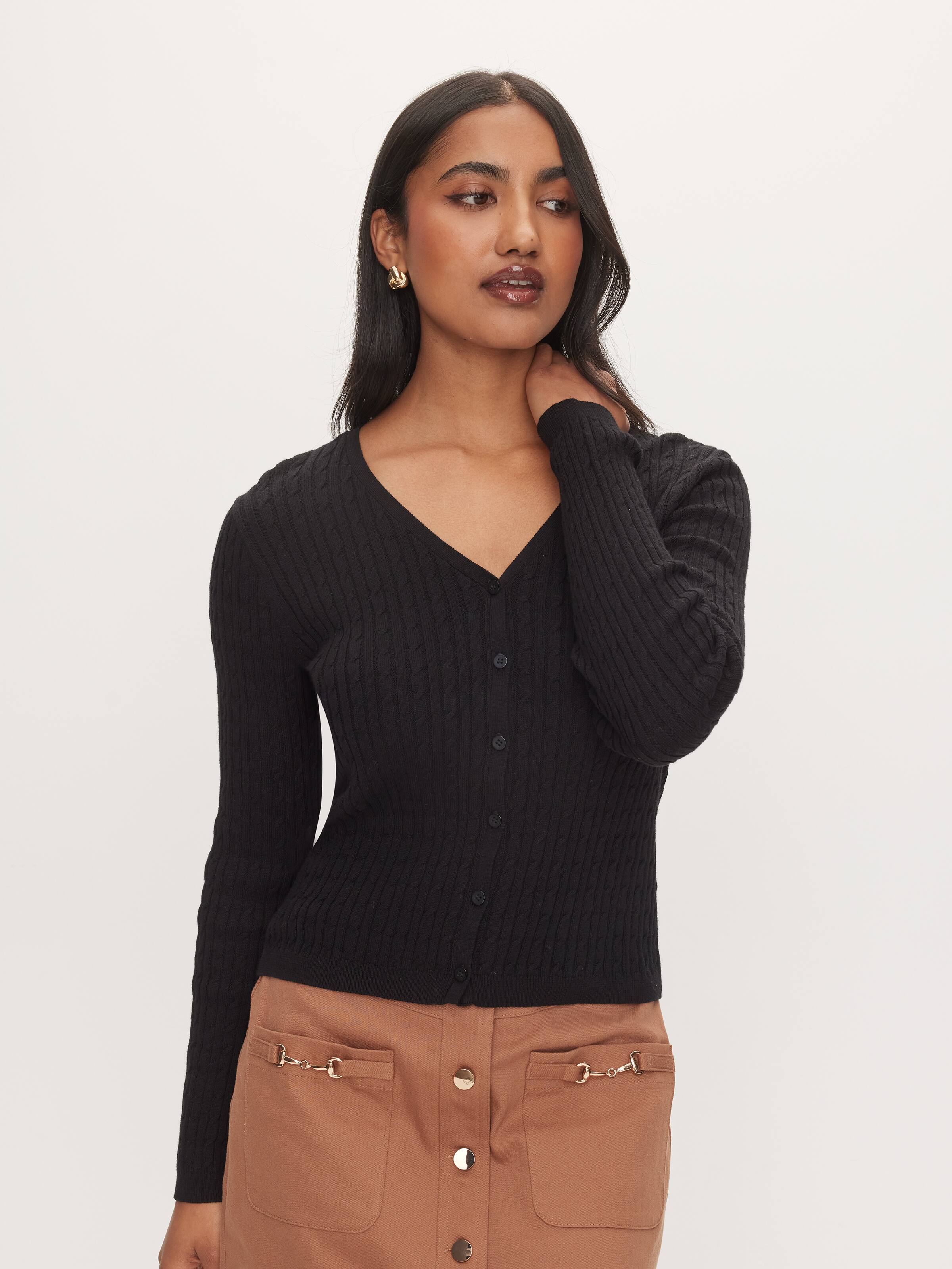 Ivy V-Neck Button Down Knit