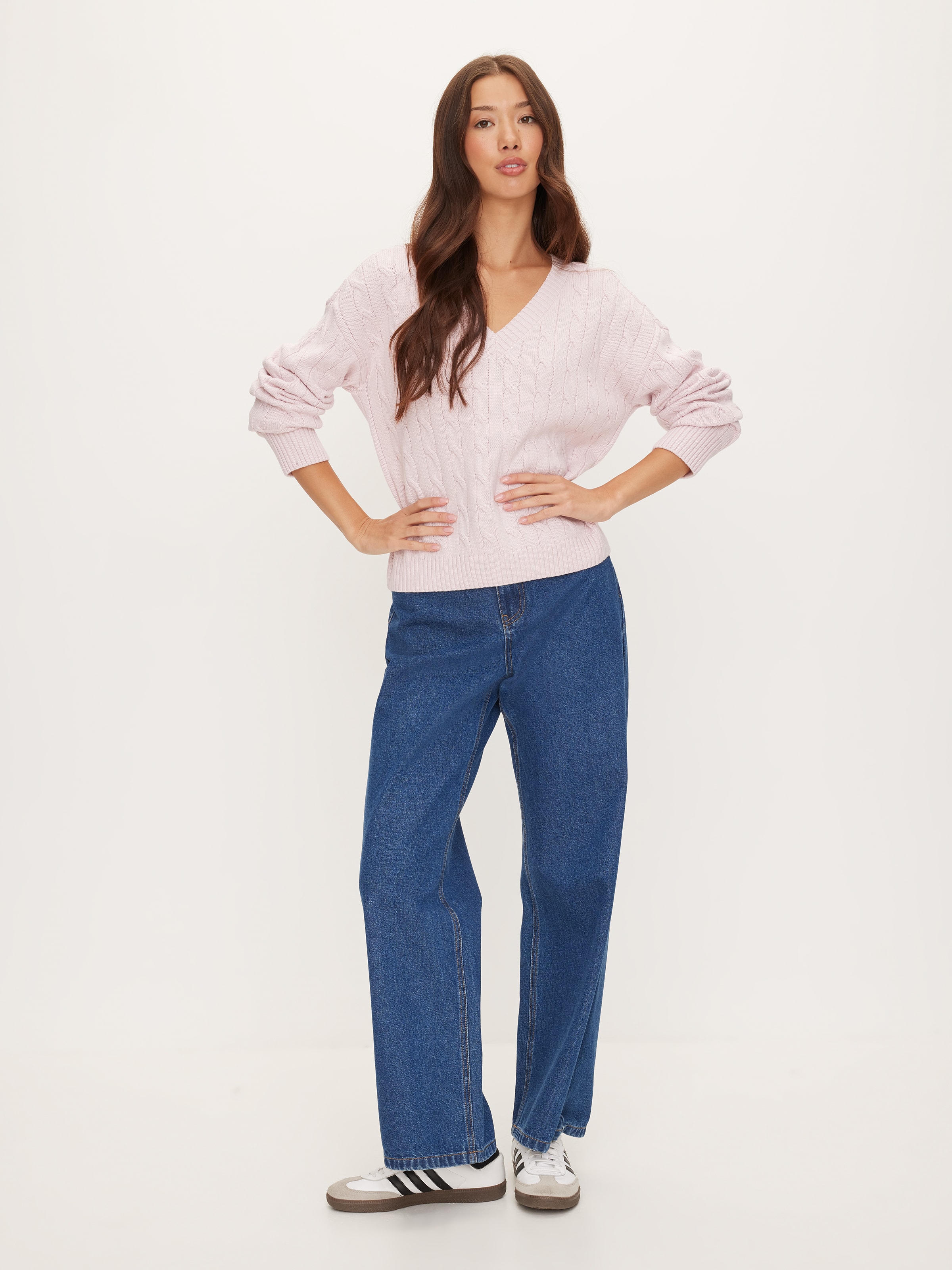 Kimmy Cable V-Neck Knit