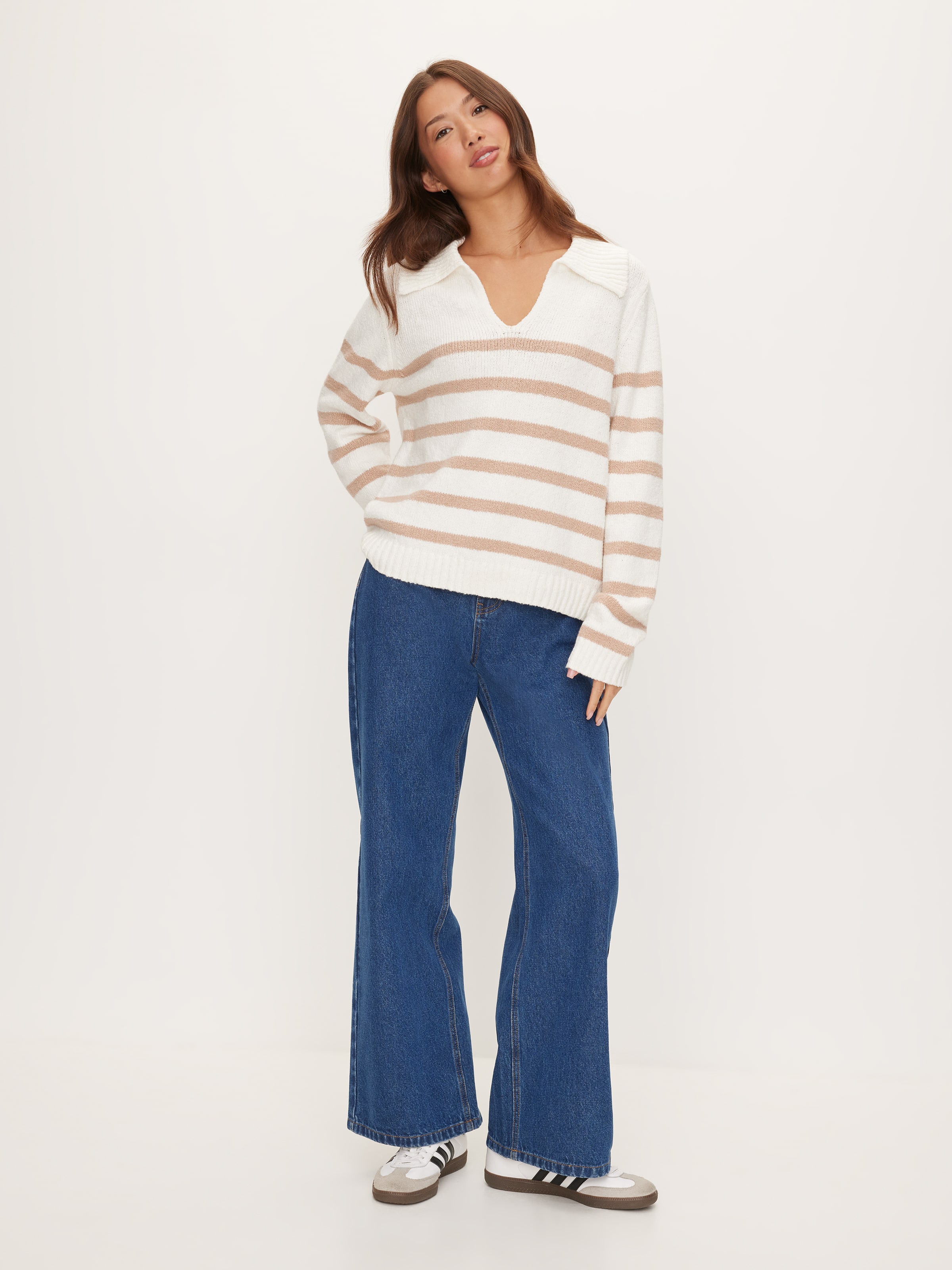 Pamela V-Neck Polo Knit