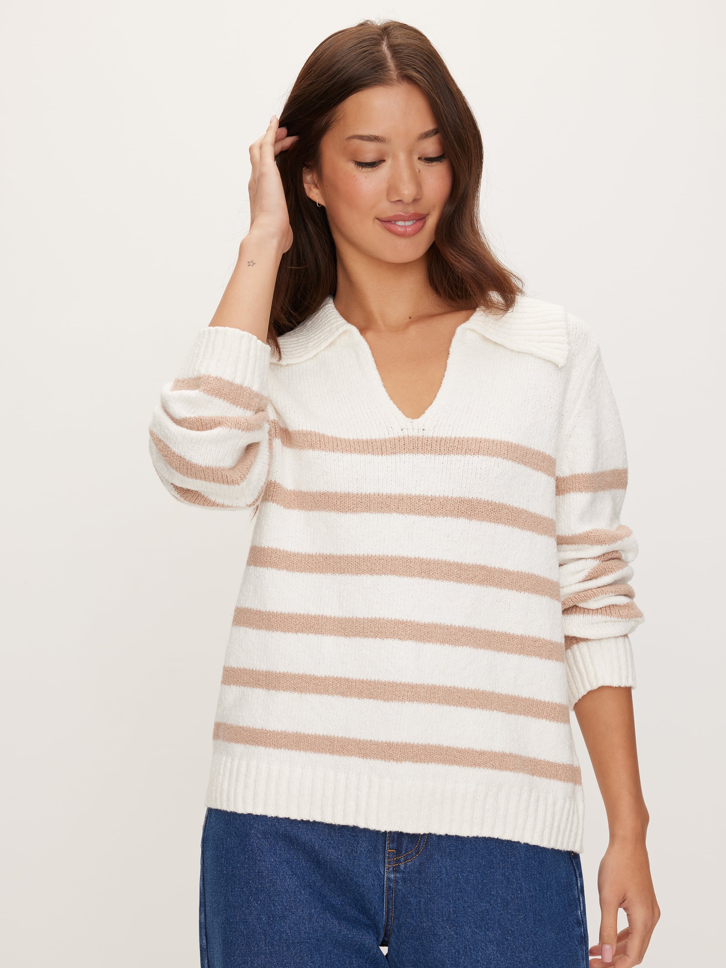 Pamela V-Neck Polo Knit