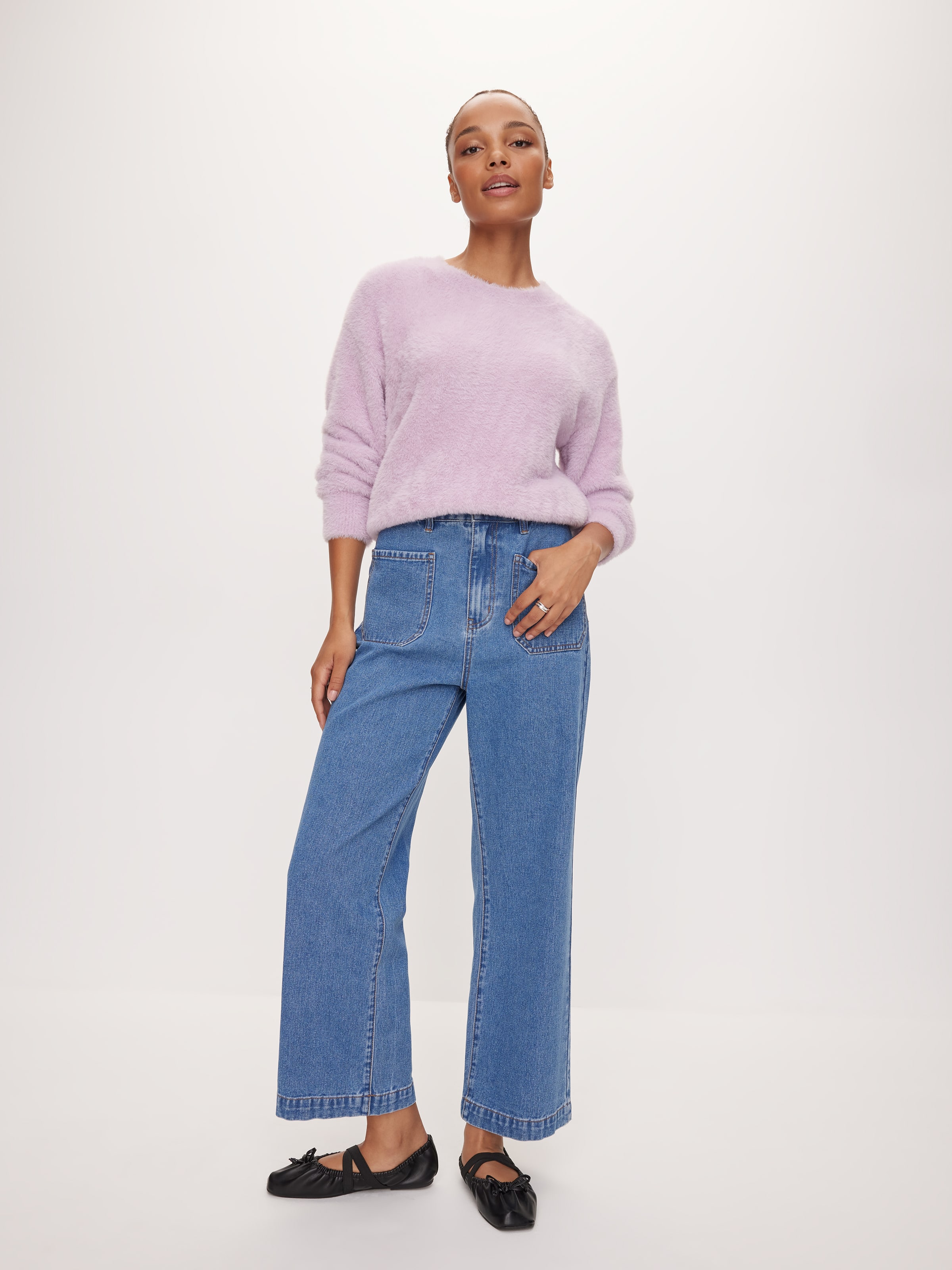 Athena Fluffy Crew Neck Knit
