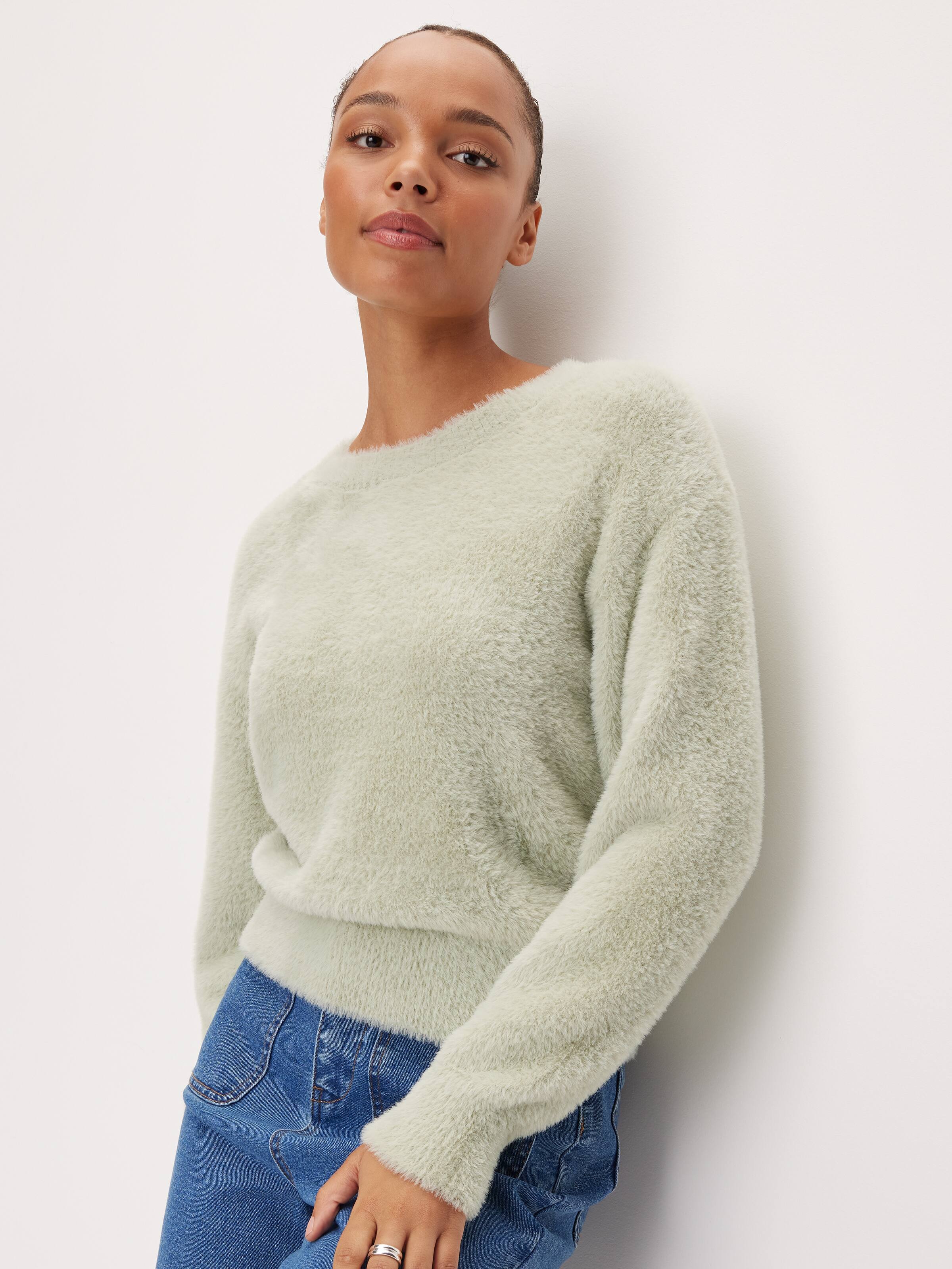 Athena Fluffy Crew Neck Knit