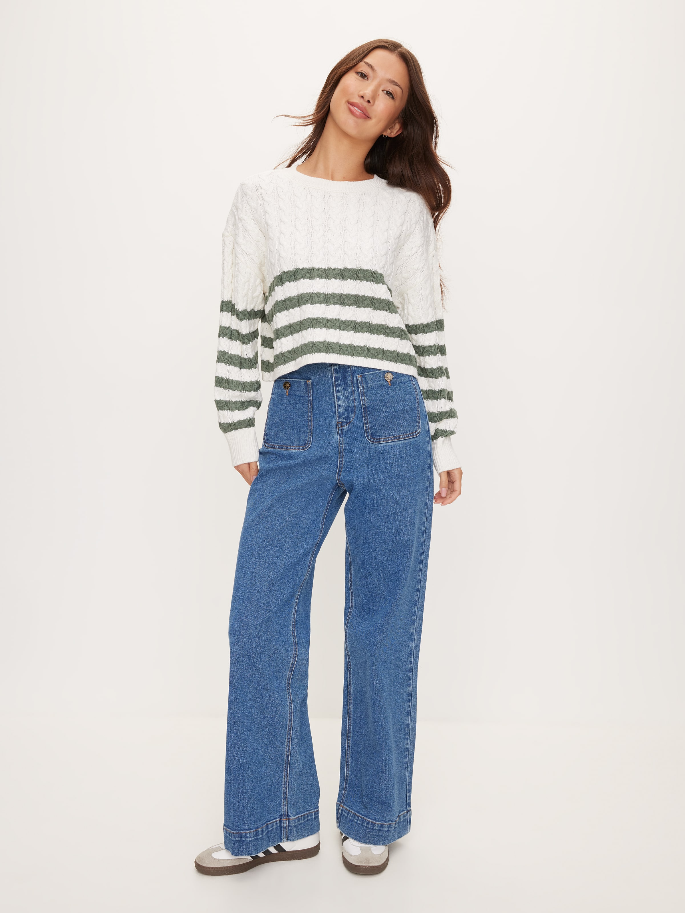 Carly Cable Crop Knit