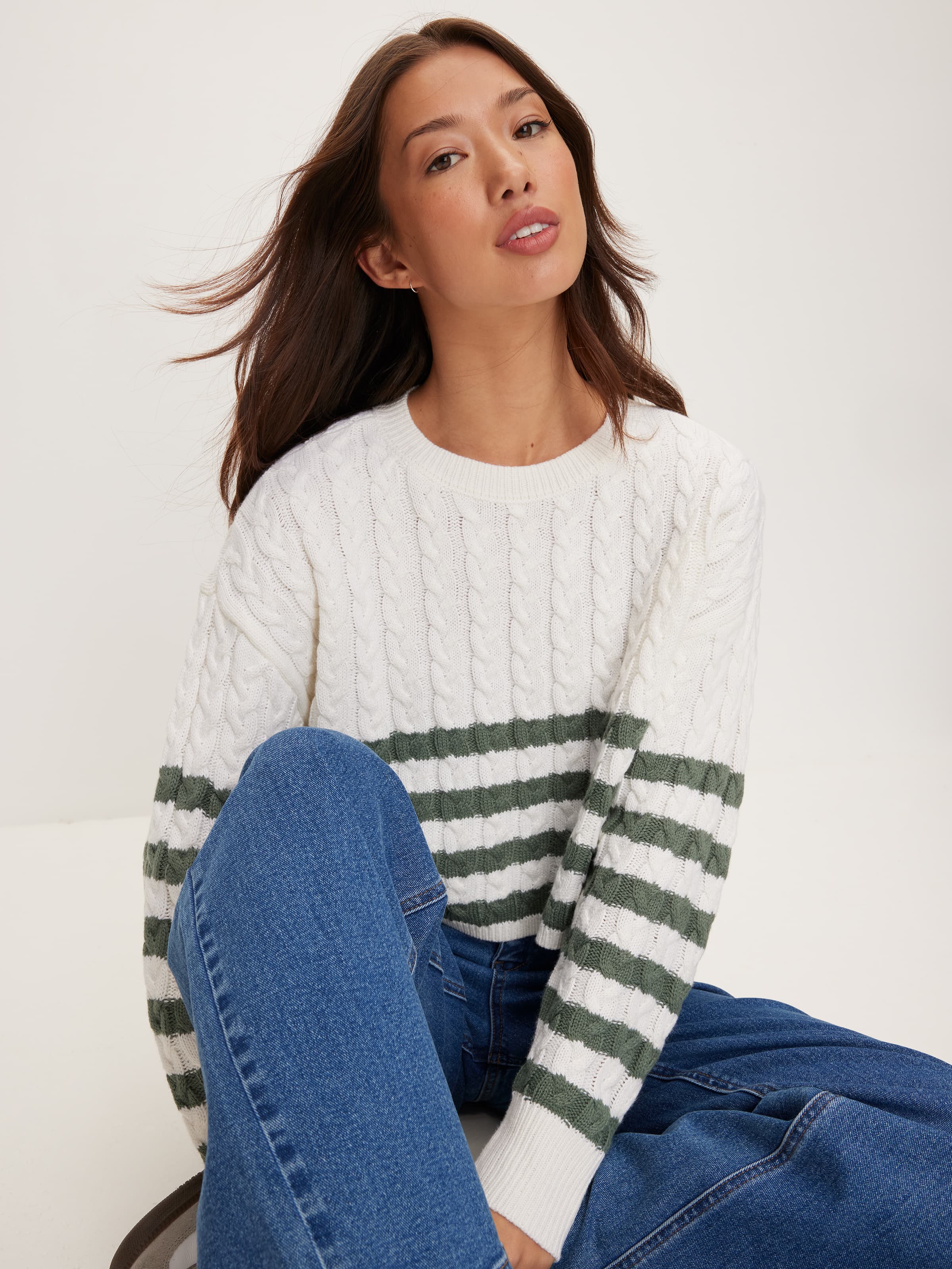 Carly Cable Crop Knit
