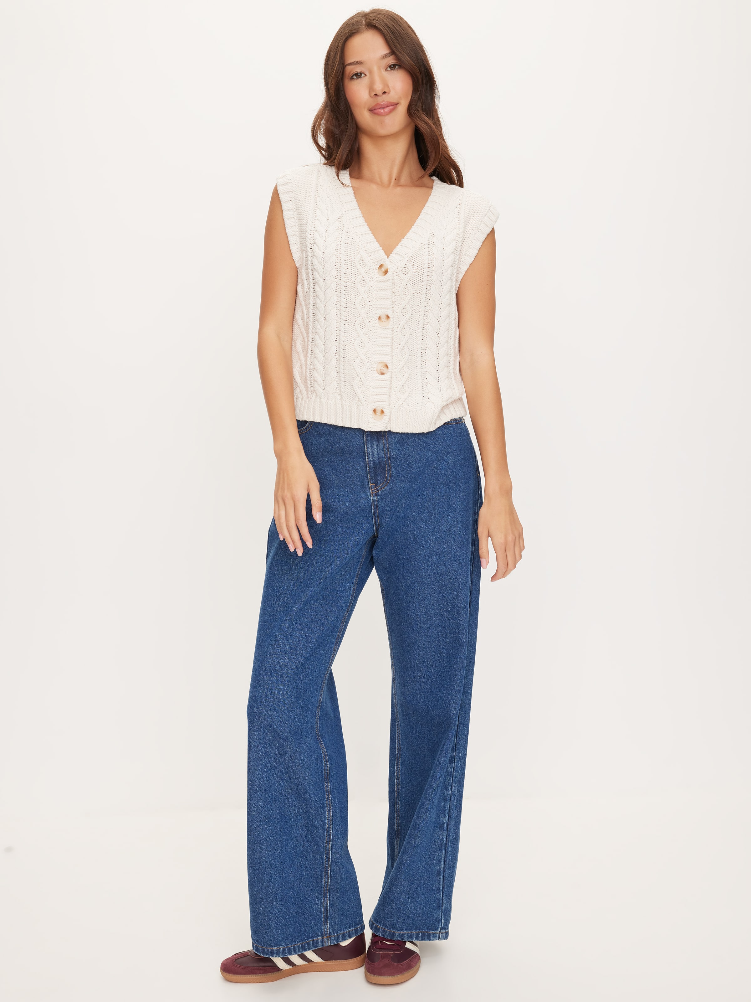Clarice Cable Knit Vest