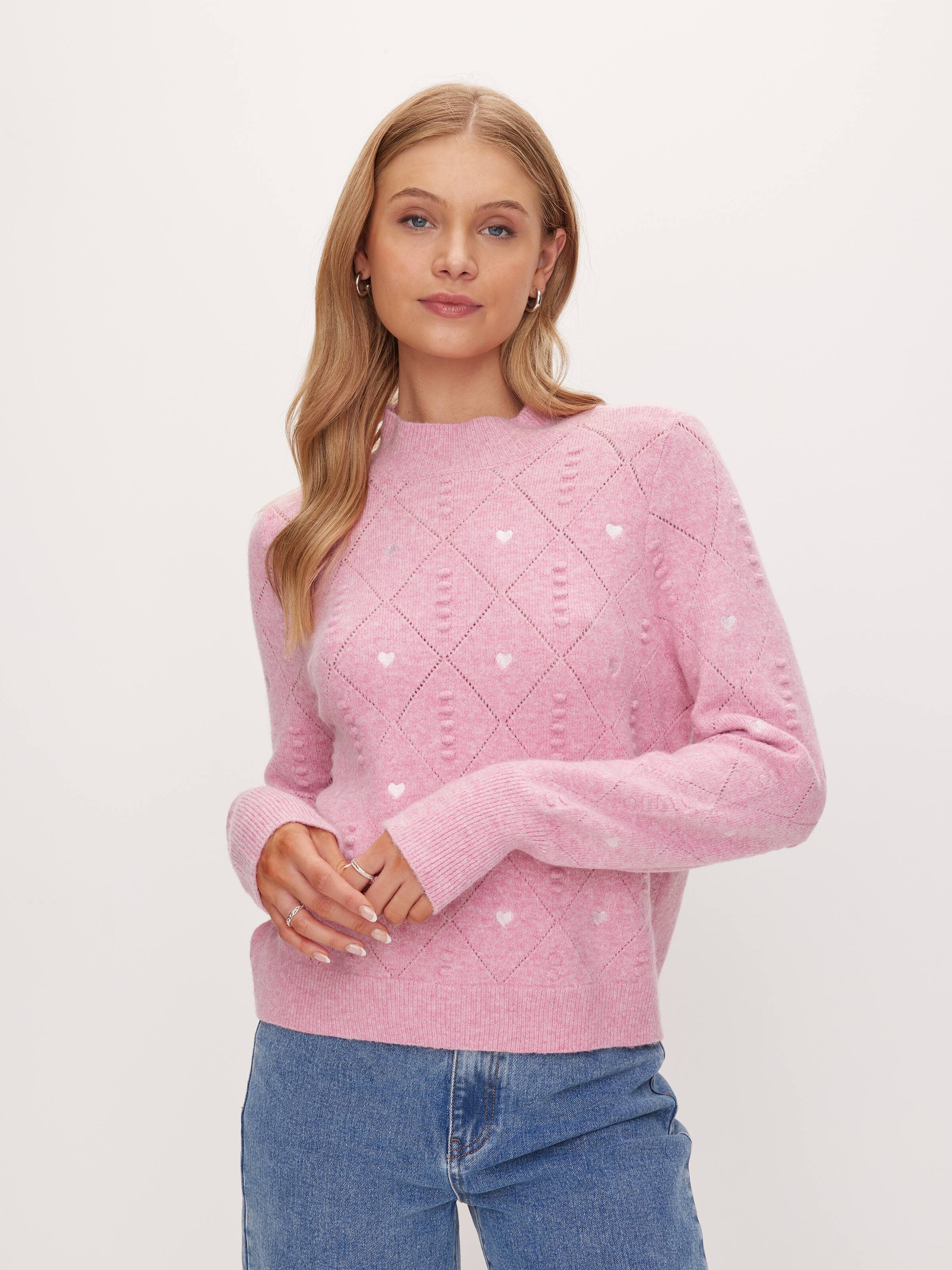Embroidered Heart Knit