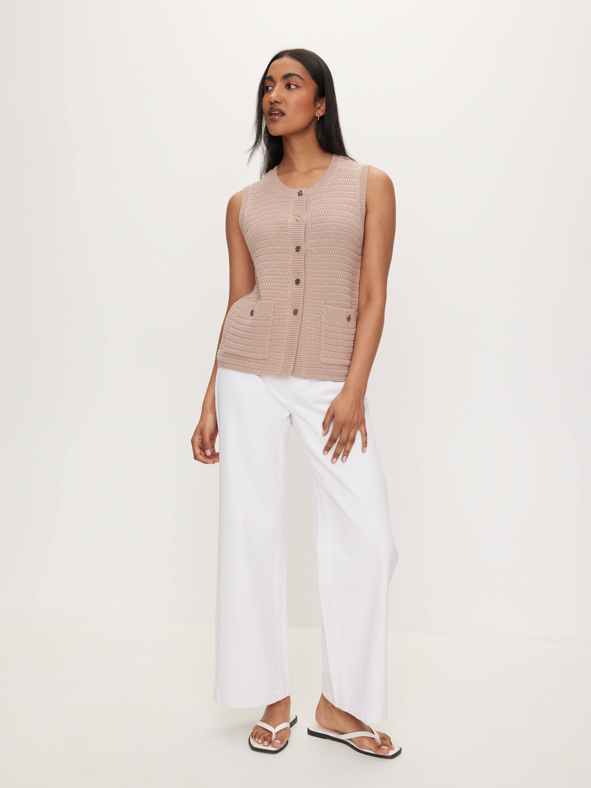 Military Sleeveless Cardi