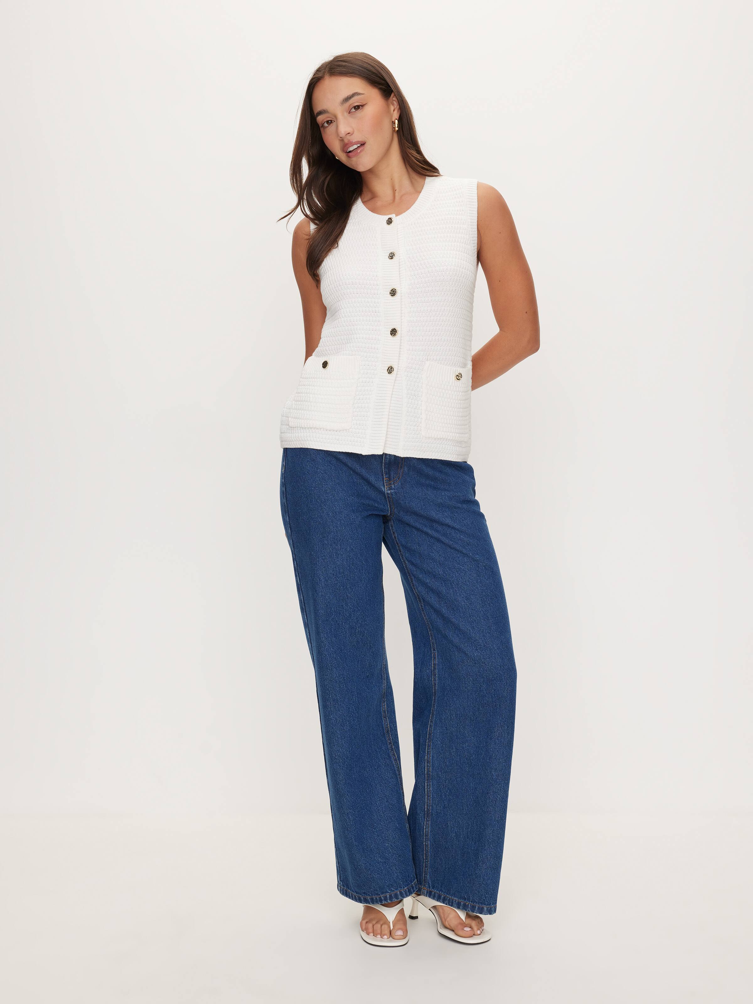 Military Sleeveless Cardi