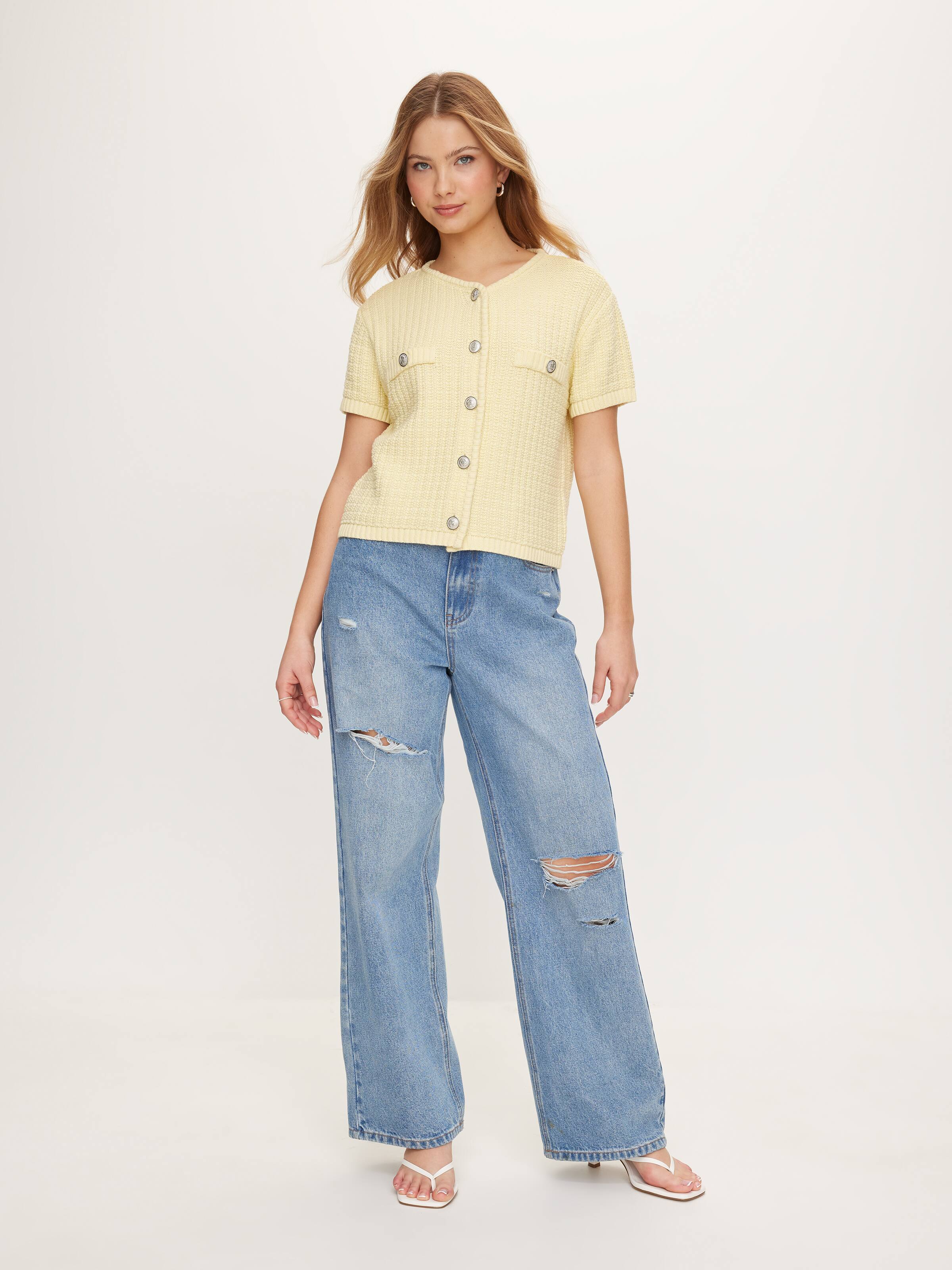 Cammie Short Sleeve Cable Cardi
