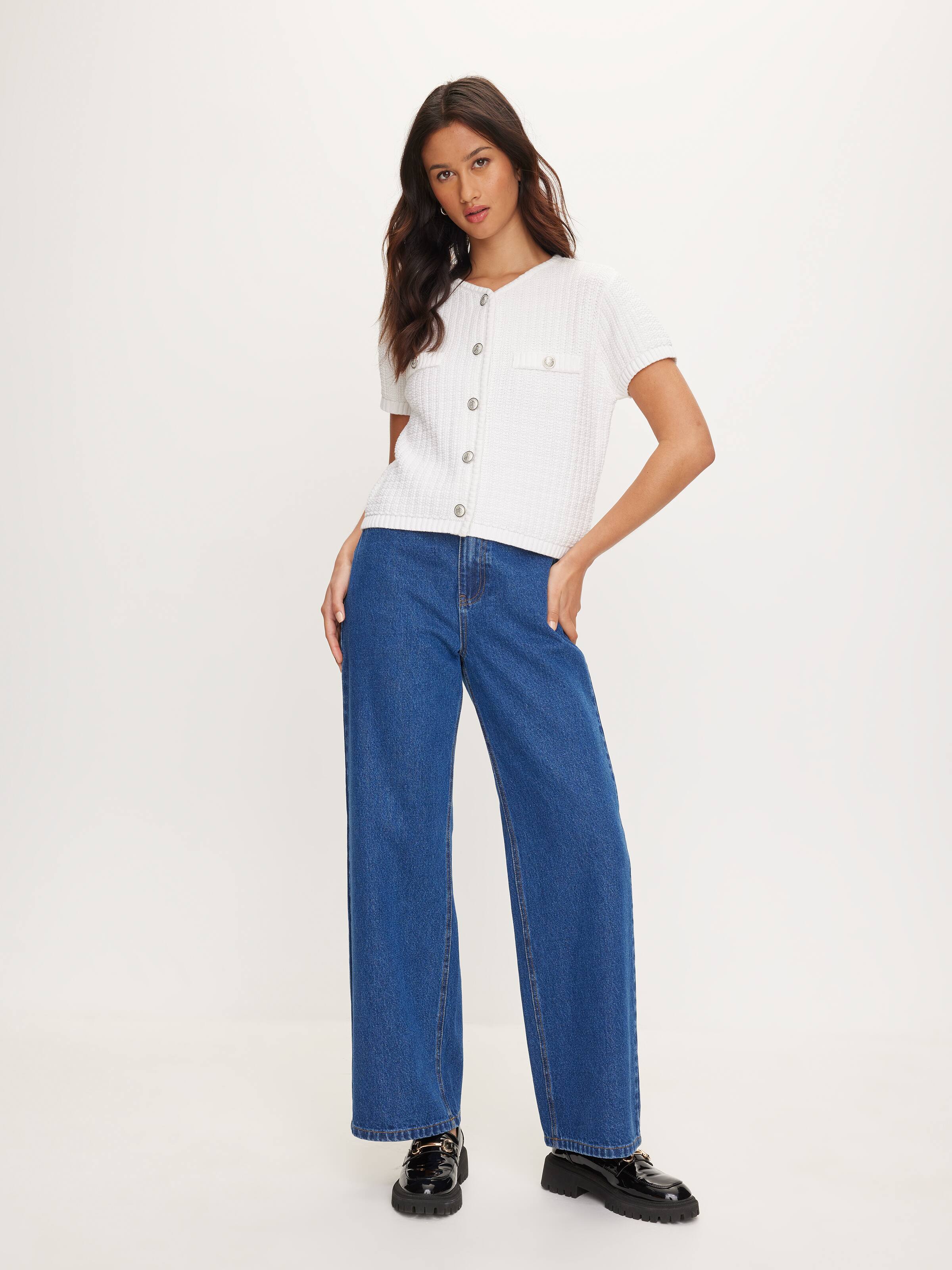 Cammie Short Sleeve Cable Cardi