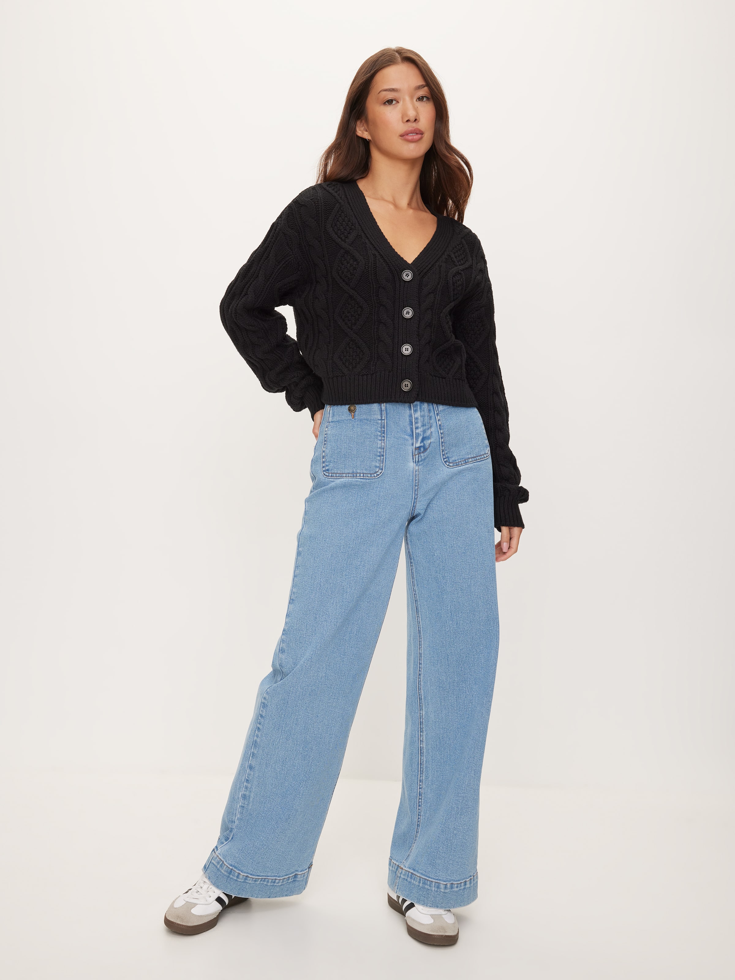 Chrissy Crop Cable Cardigan