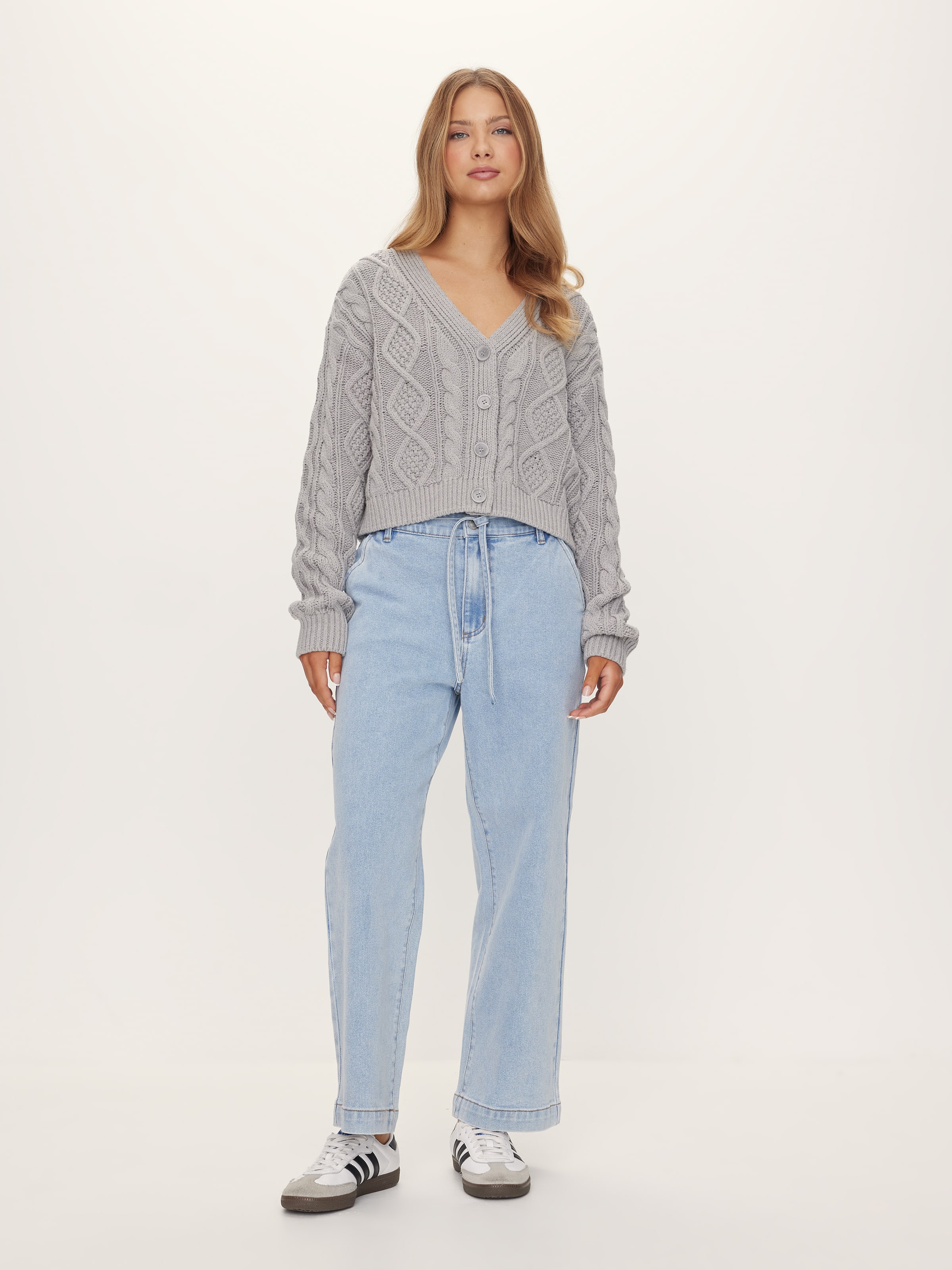 Chrissy Crop Cable Cardigan
