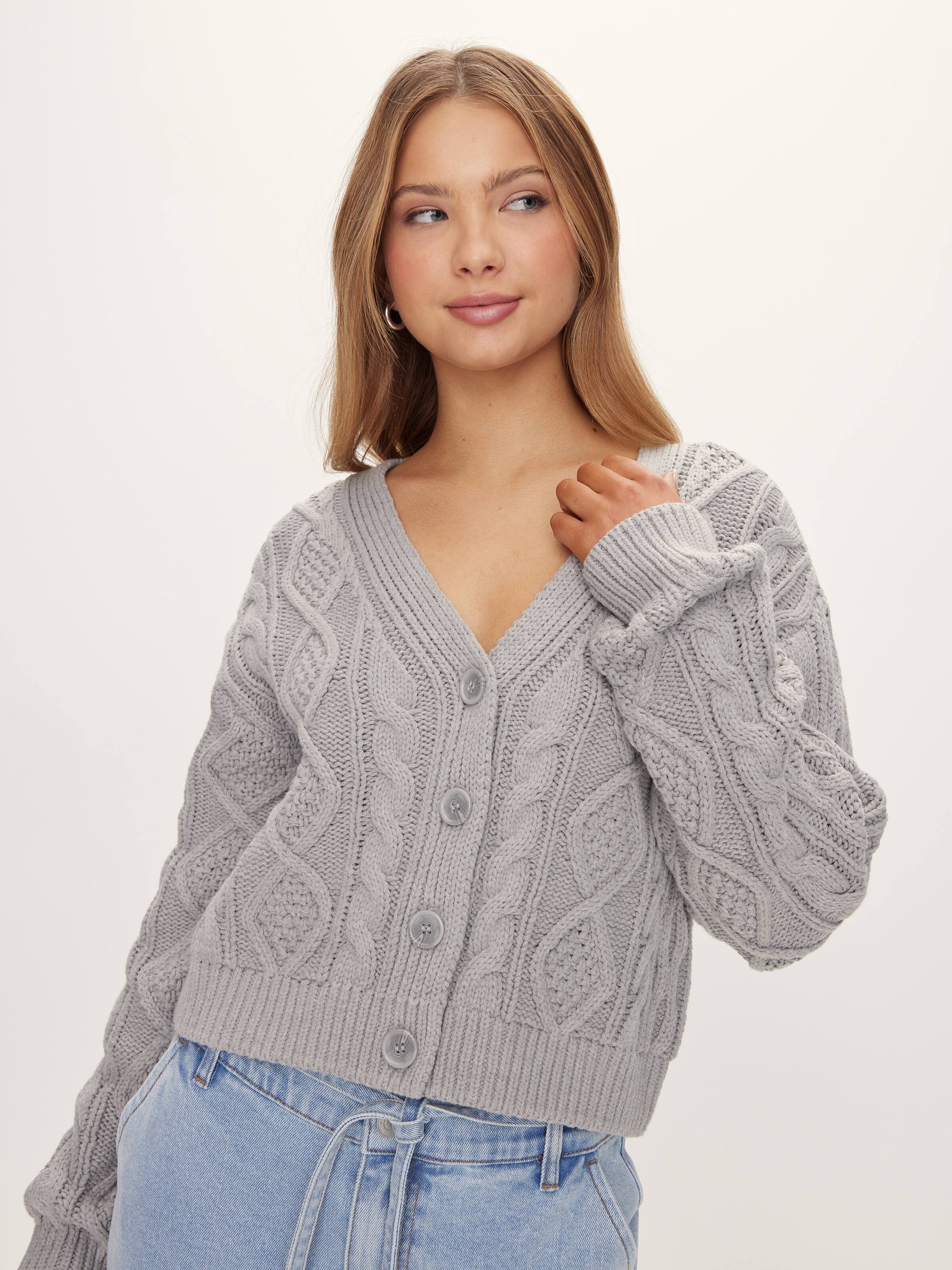 Chrissy Crop Cable Cardigan