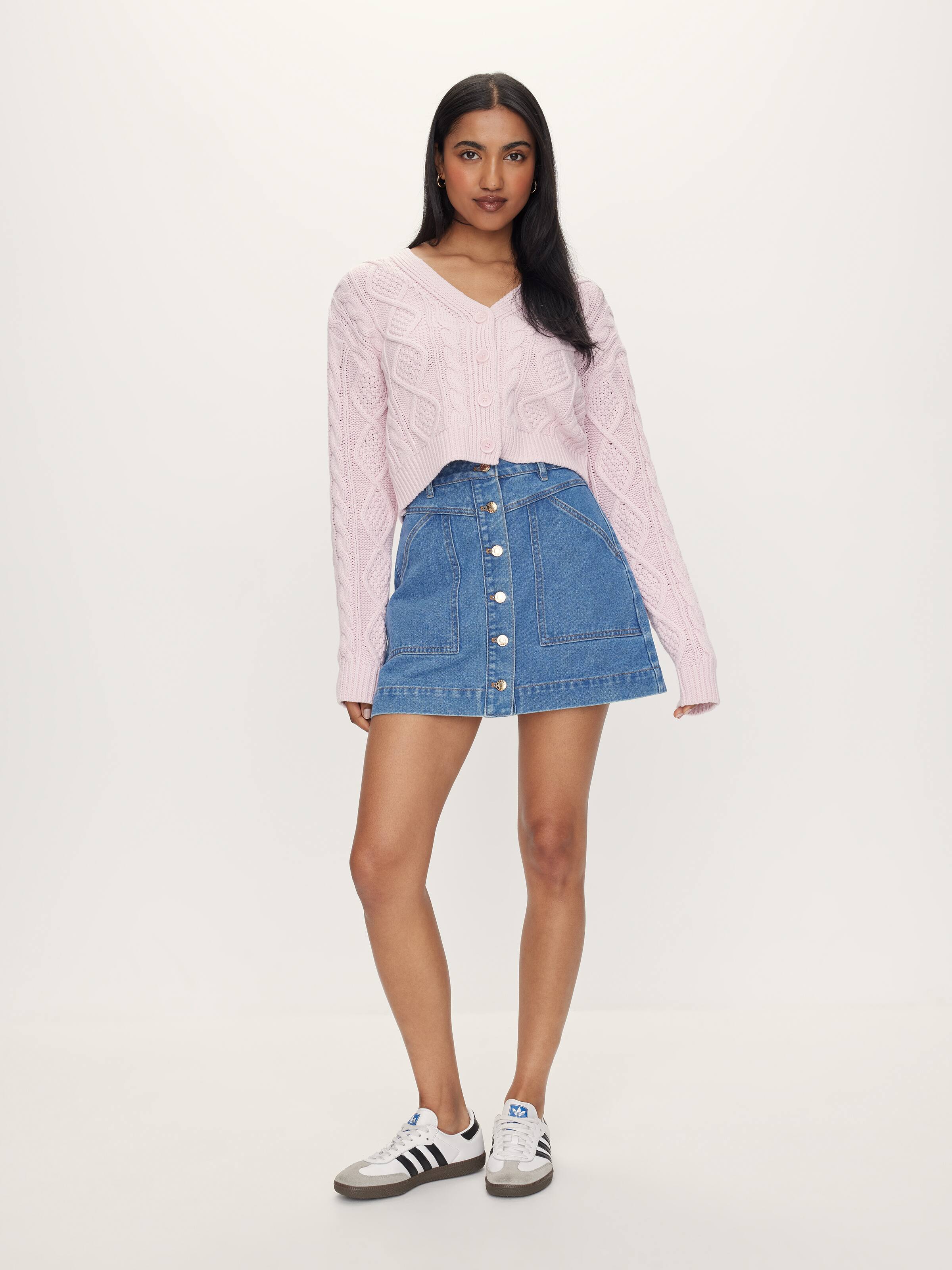 Chrissy Crop Cable Cardigan