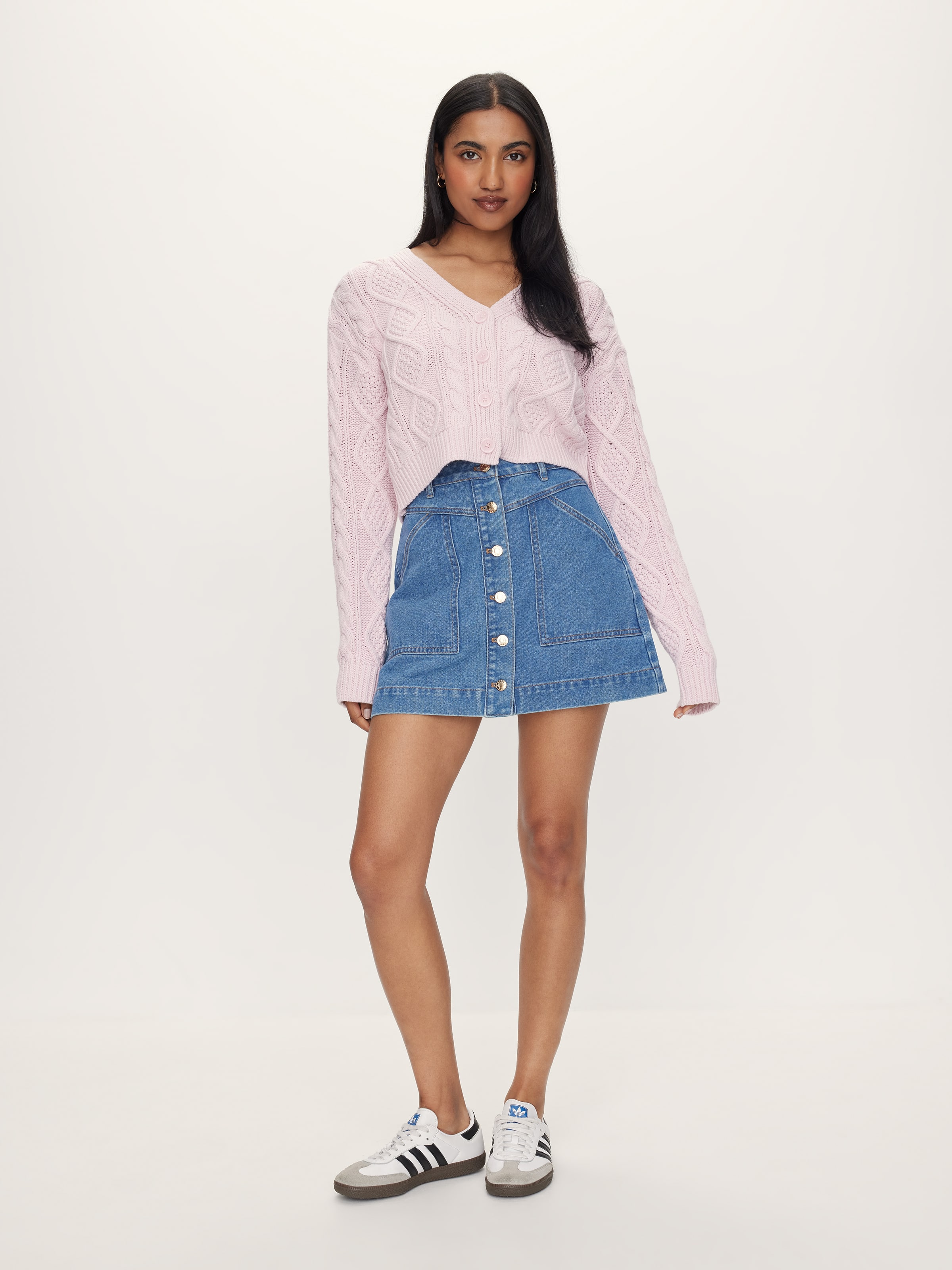 Chrissy Crop Cable Cardigan