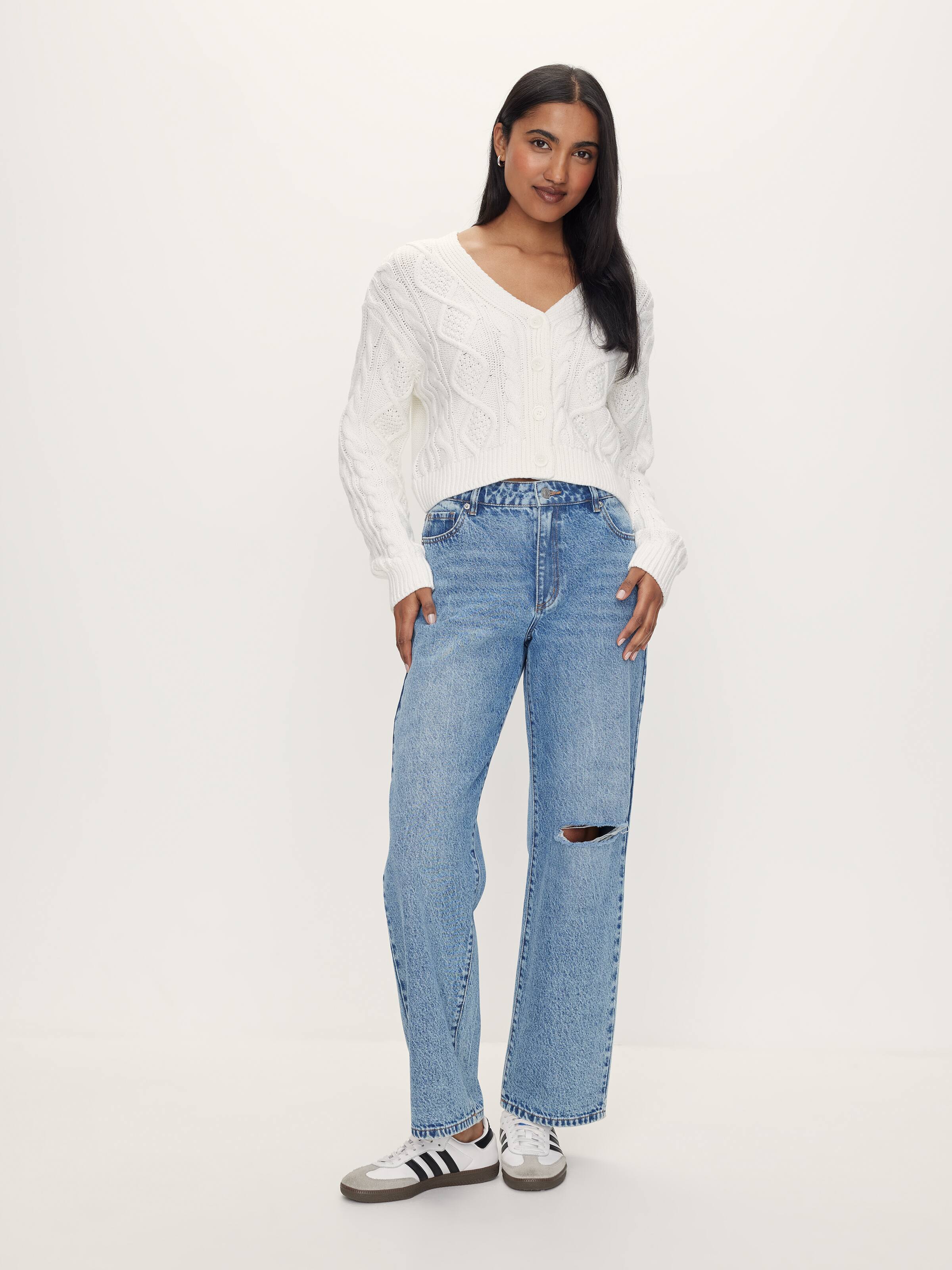 Chrissy Crop Cable Cardigan