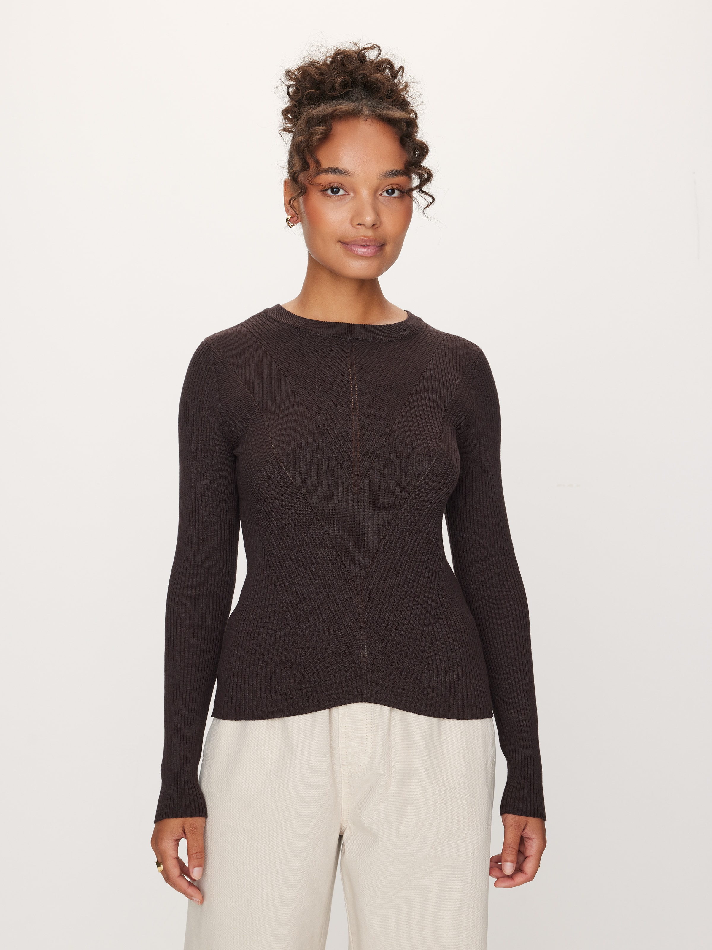 Amara Chevron Long Sleeve Knit