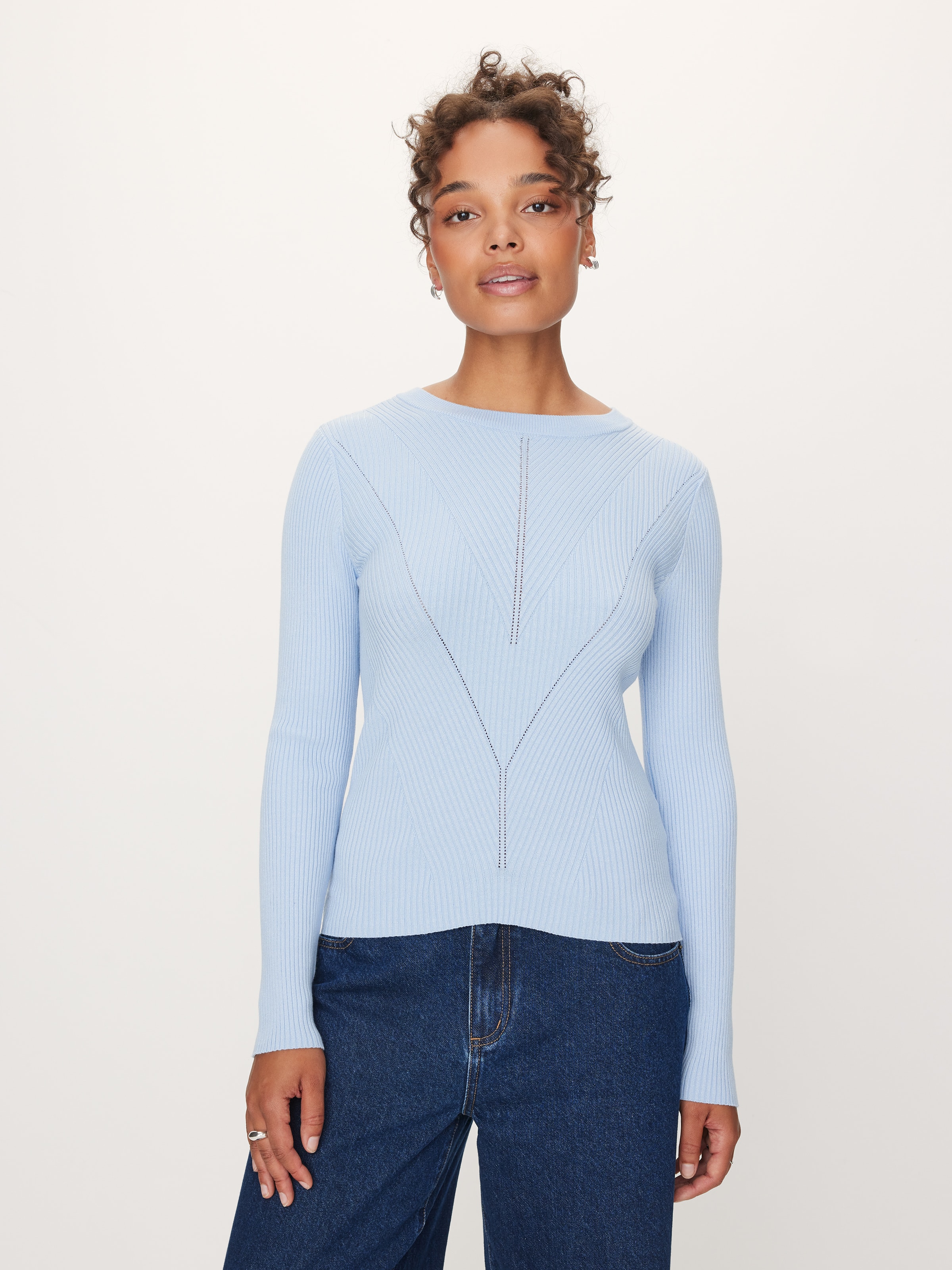 Amara Chevron Long Sleeve Knit