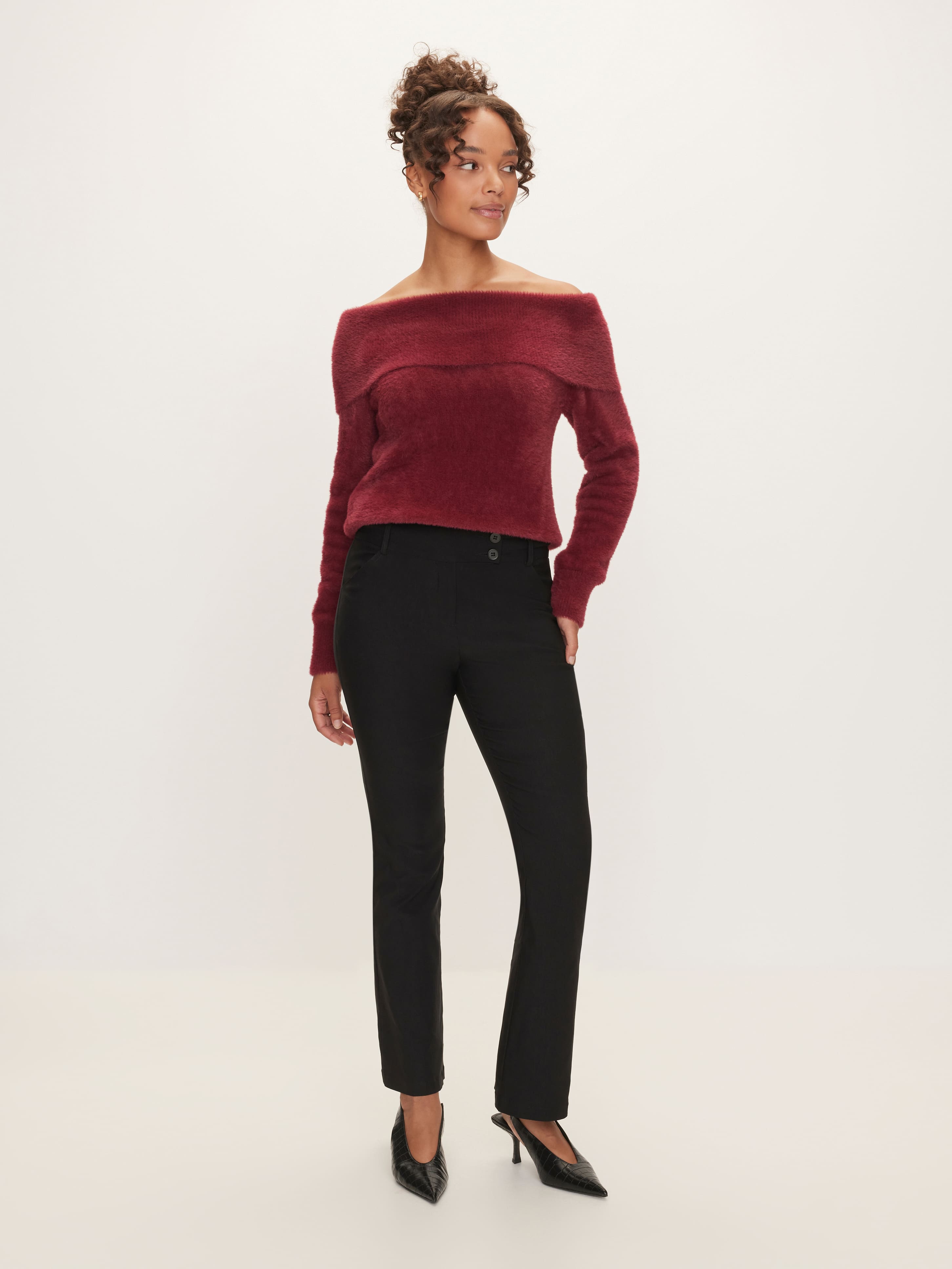 Dolly Off Shoulder Long Sleeve Knit