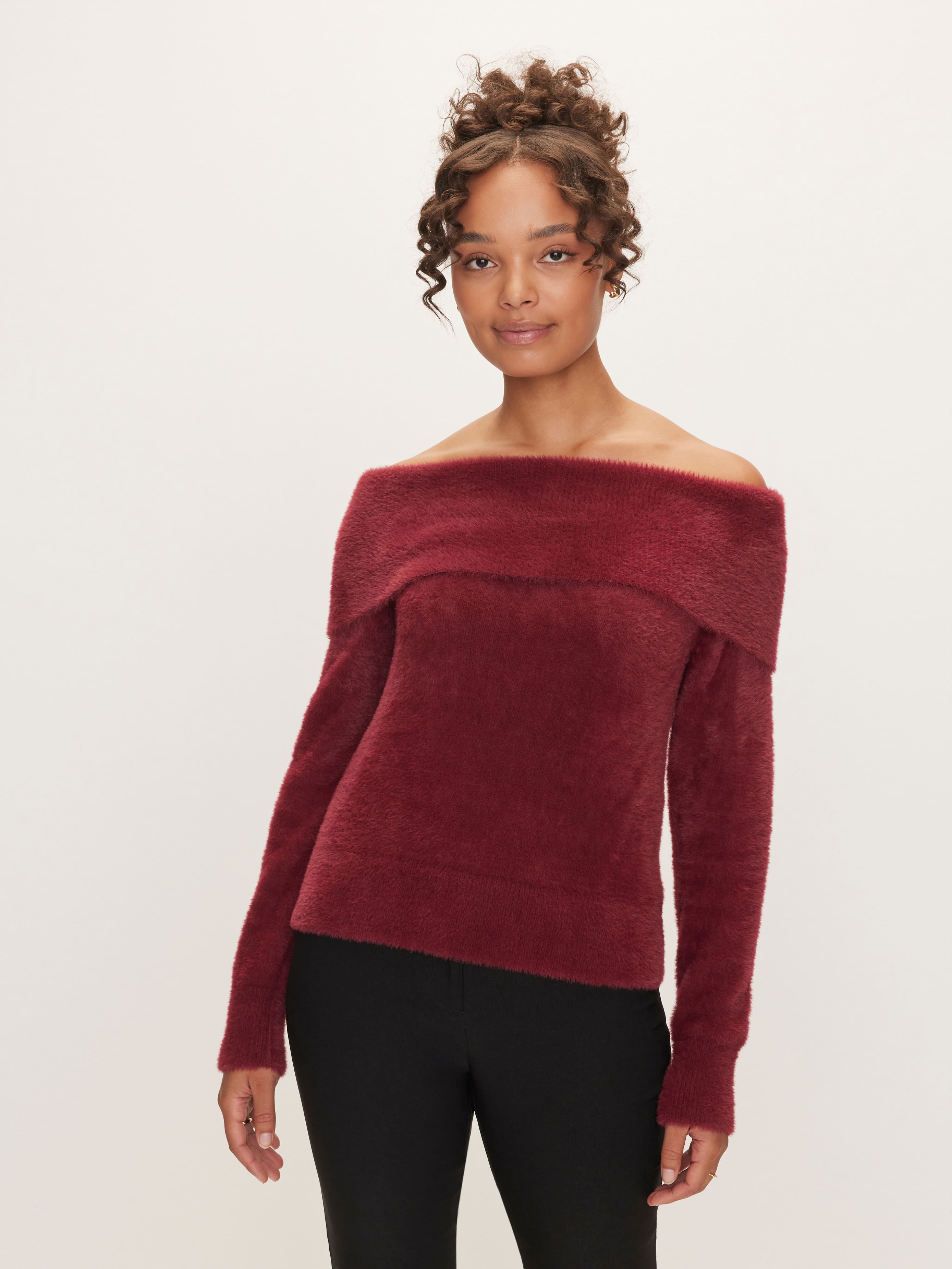 Dolly Off Shoulder Long Sleeve Knit