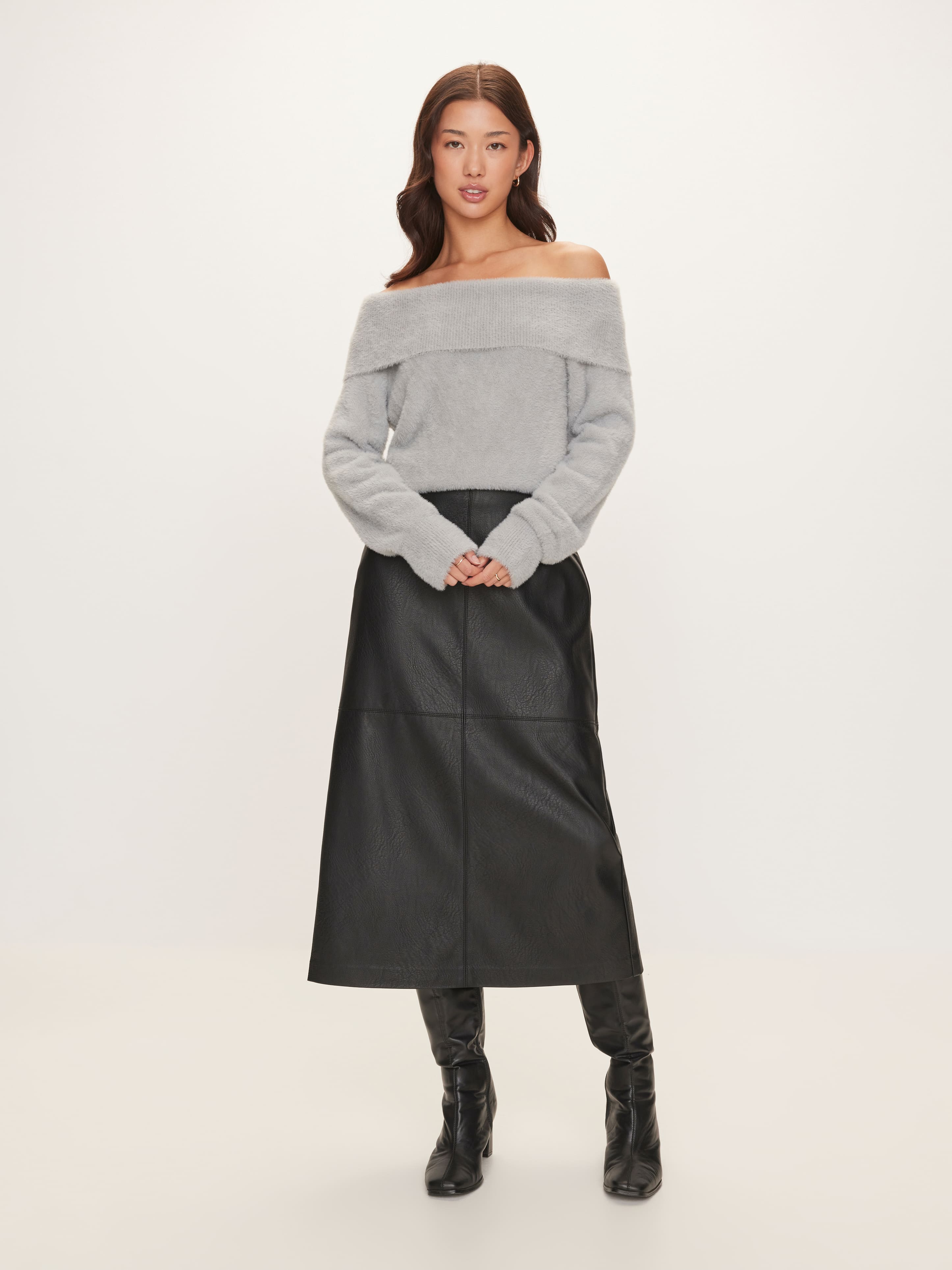 Dolly Off Shoulder Long Sleeve Knit