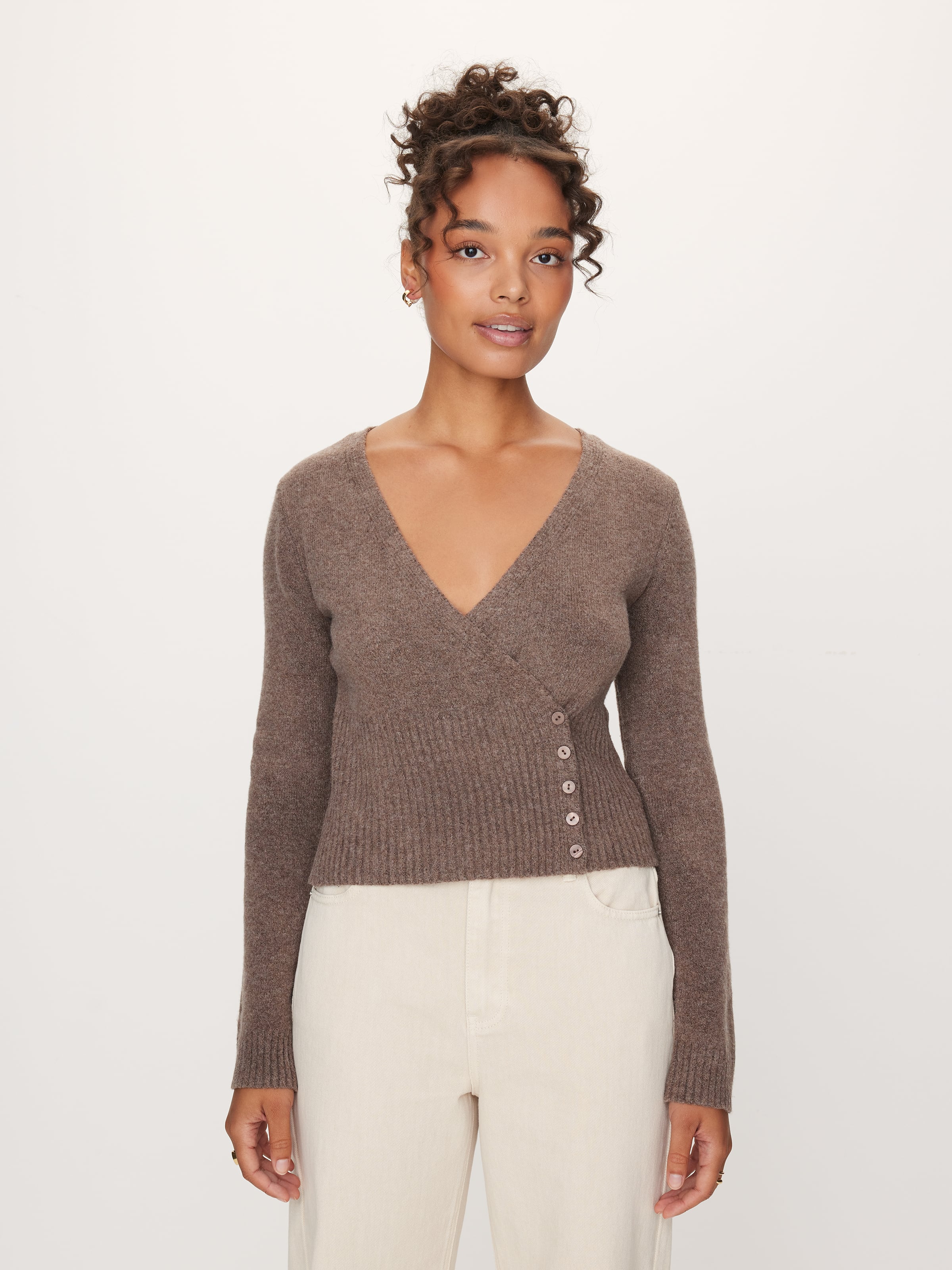 Daisy Wrap Long Sleeve Knit