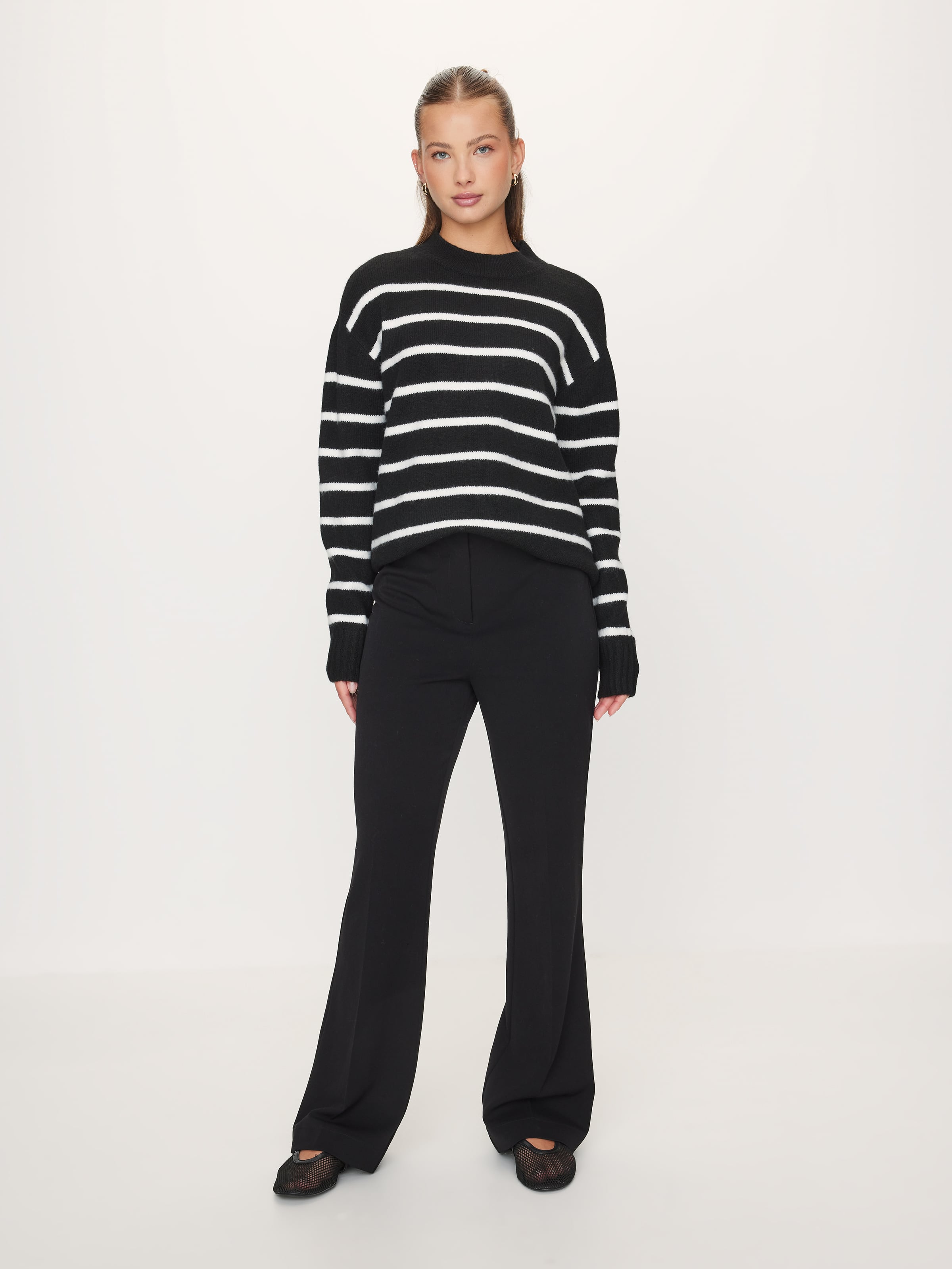 Amelia Mock Neck Long Sleeve Knit