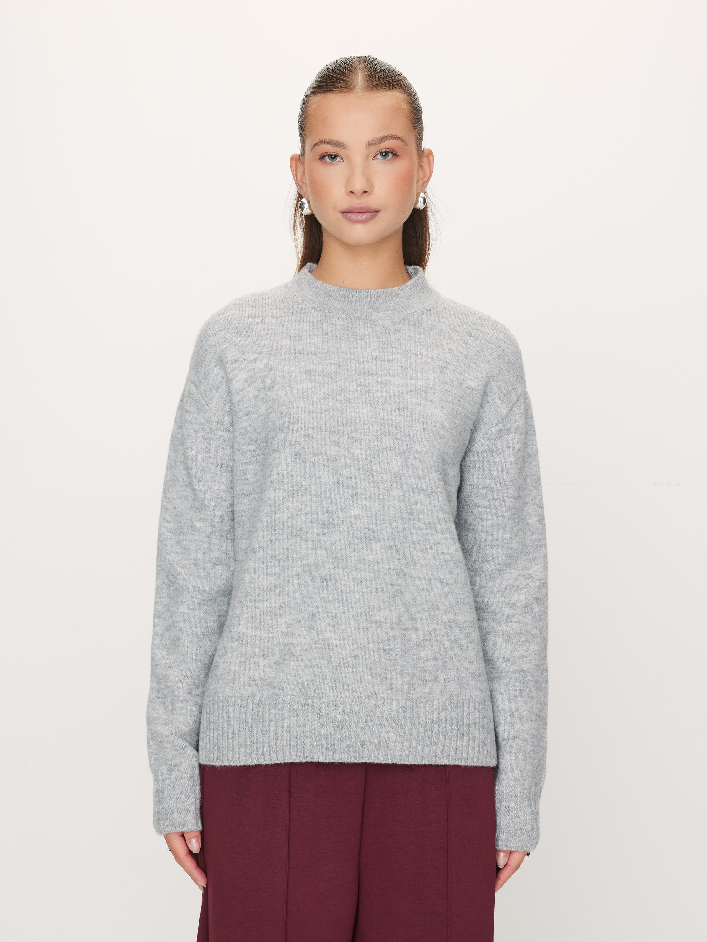 Amelia Mock Neck Long Sleeve Knit