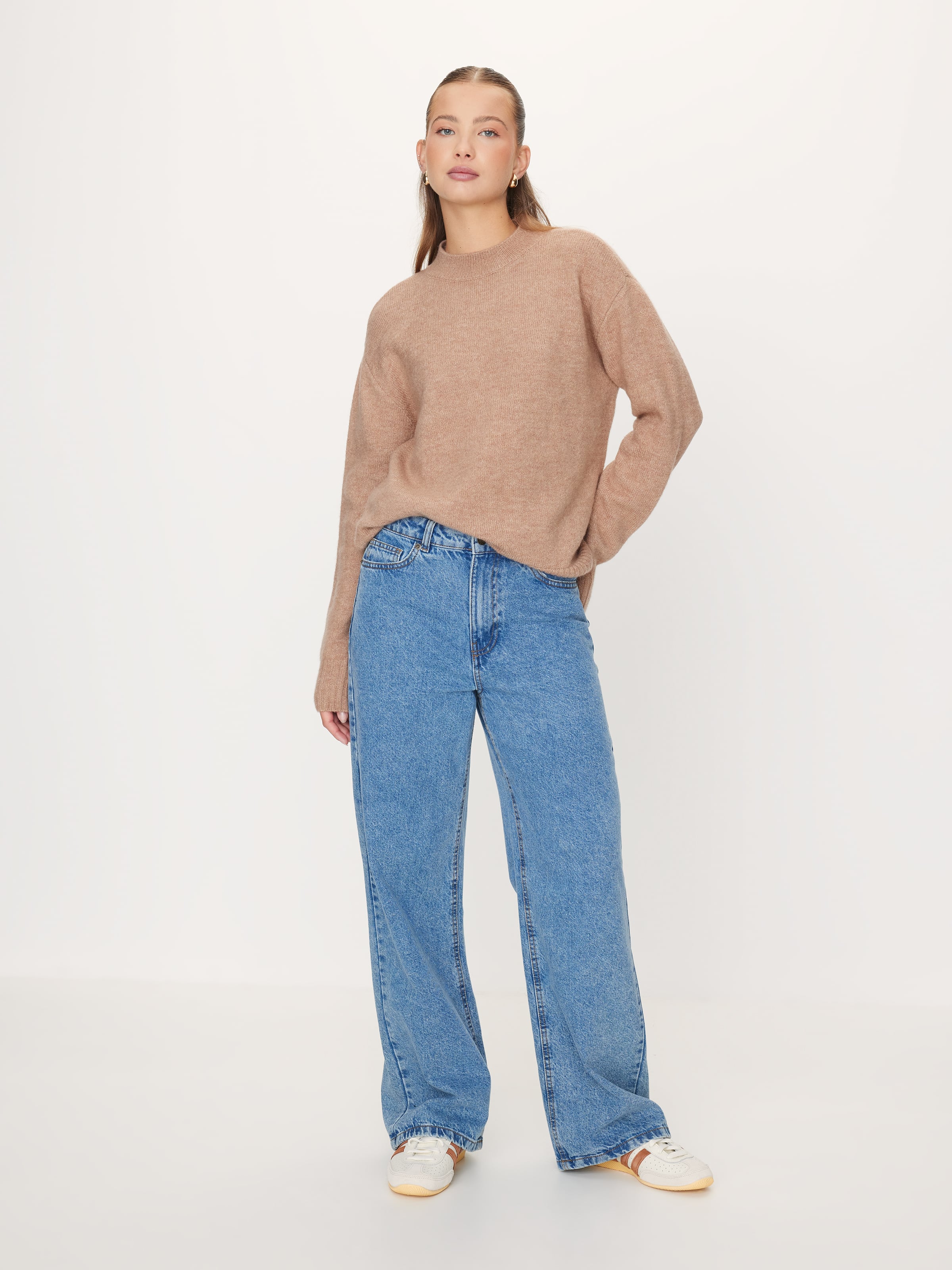 Amelia Mock Neck Long Sleeve Knit