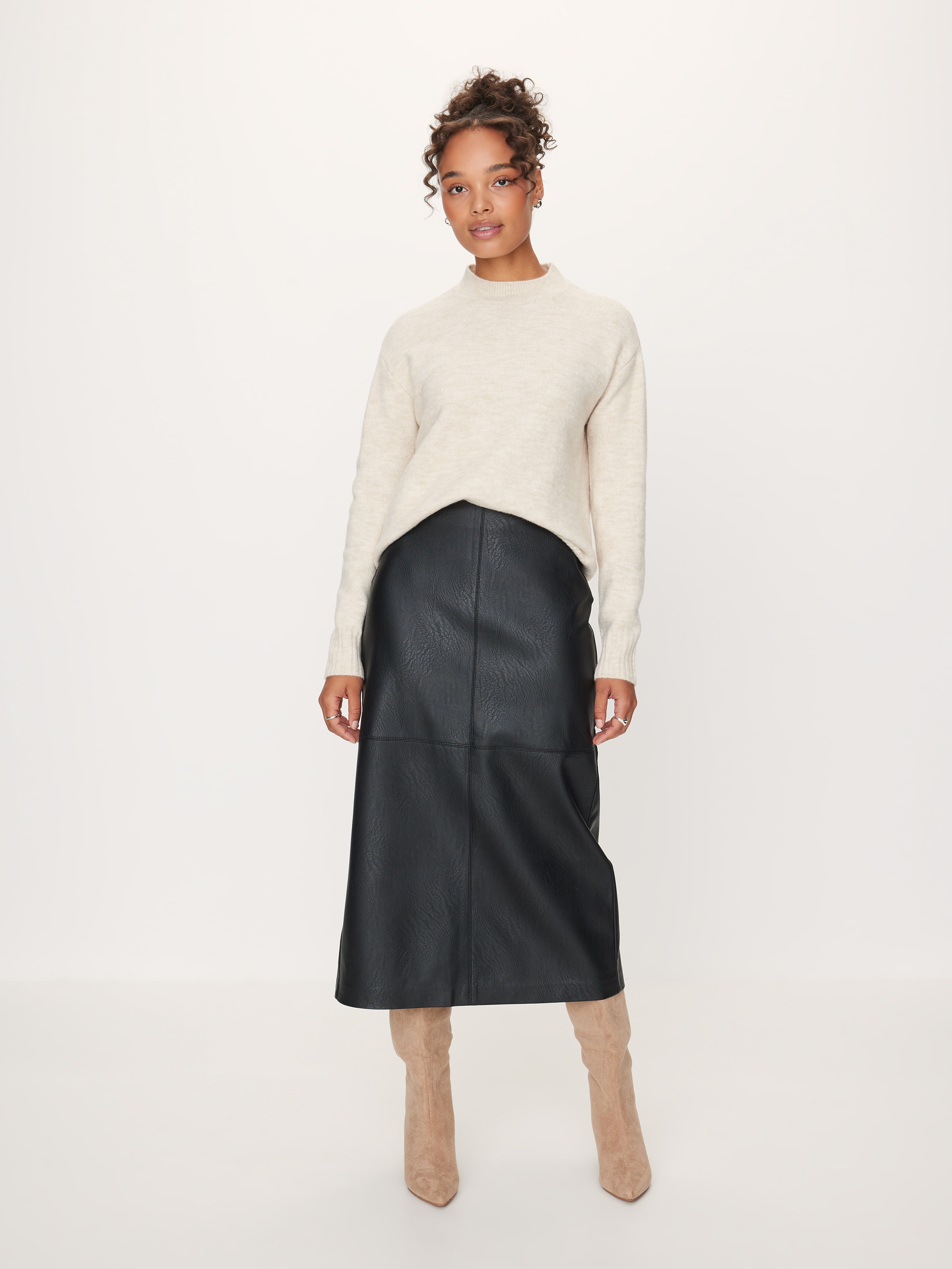 Amelia Mock Neck Long Sleeve Knit