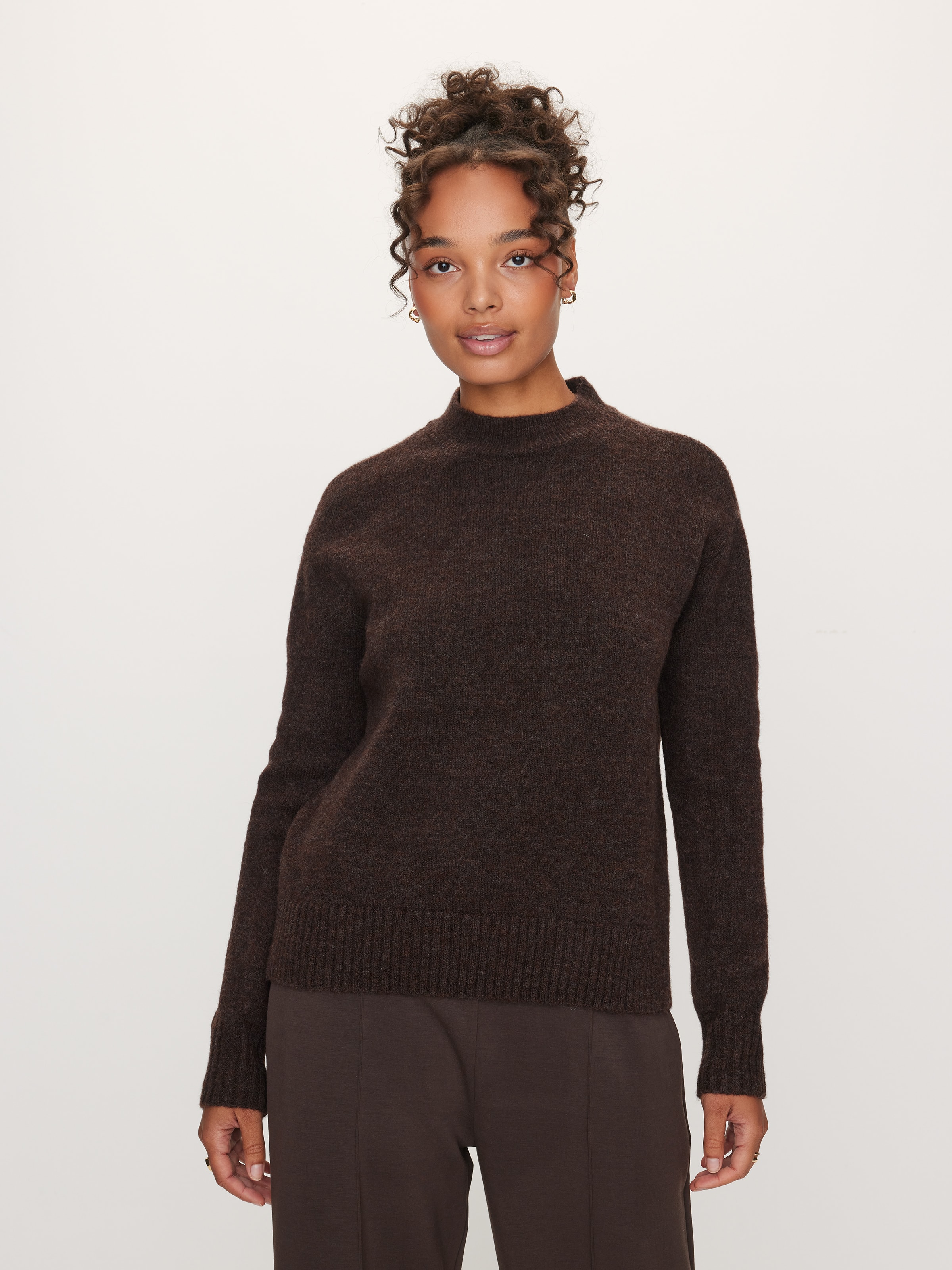 Amelia Mock Neck Long Sleeve Knit