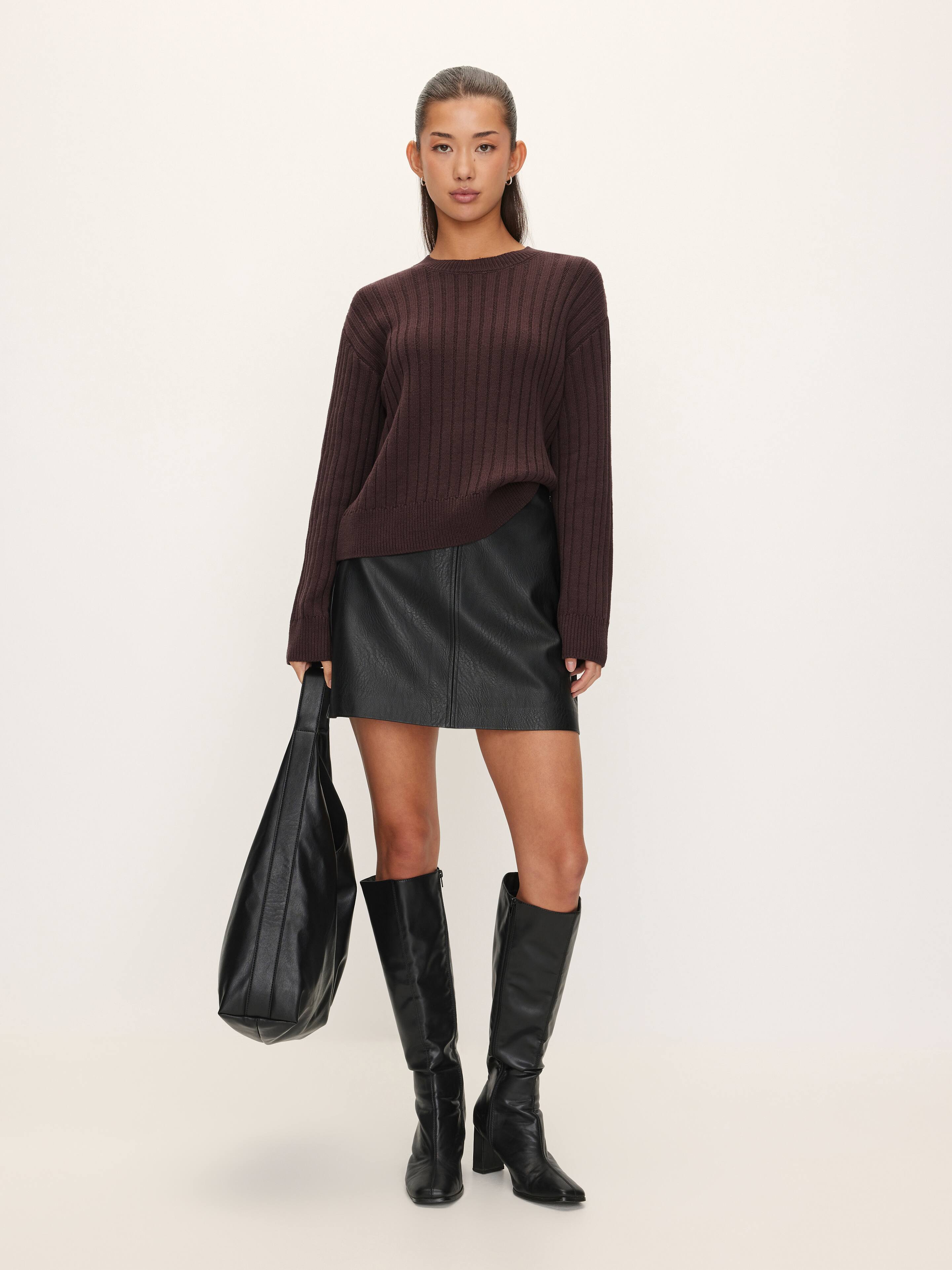 Elise Boxy Pullover Long Sleeve Knit