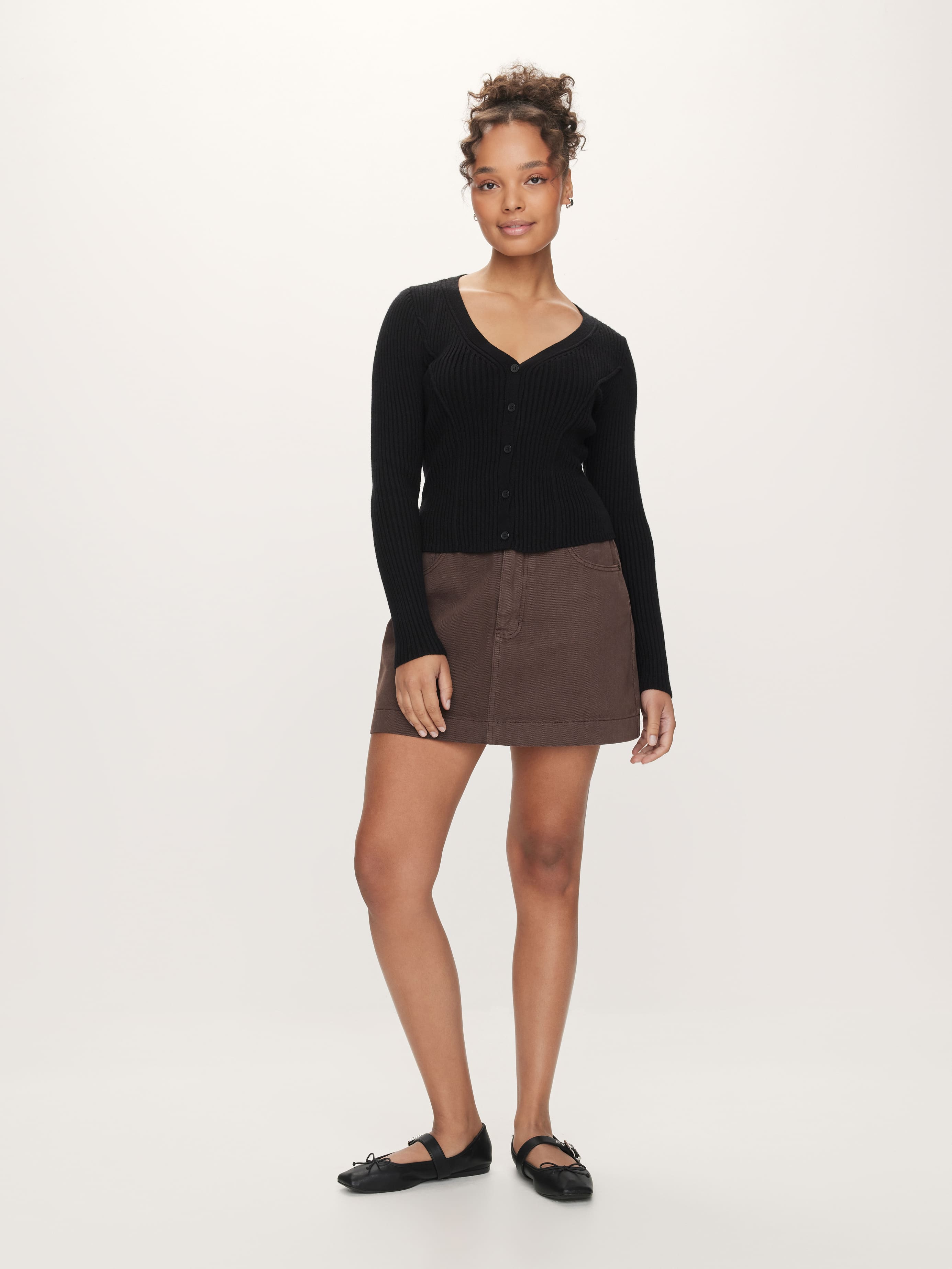 Spencer Seam Detail Long Sleeve Knit