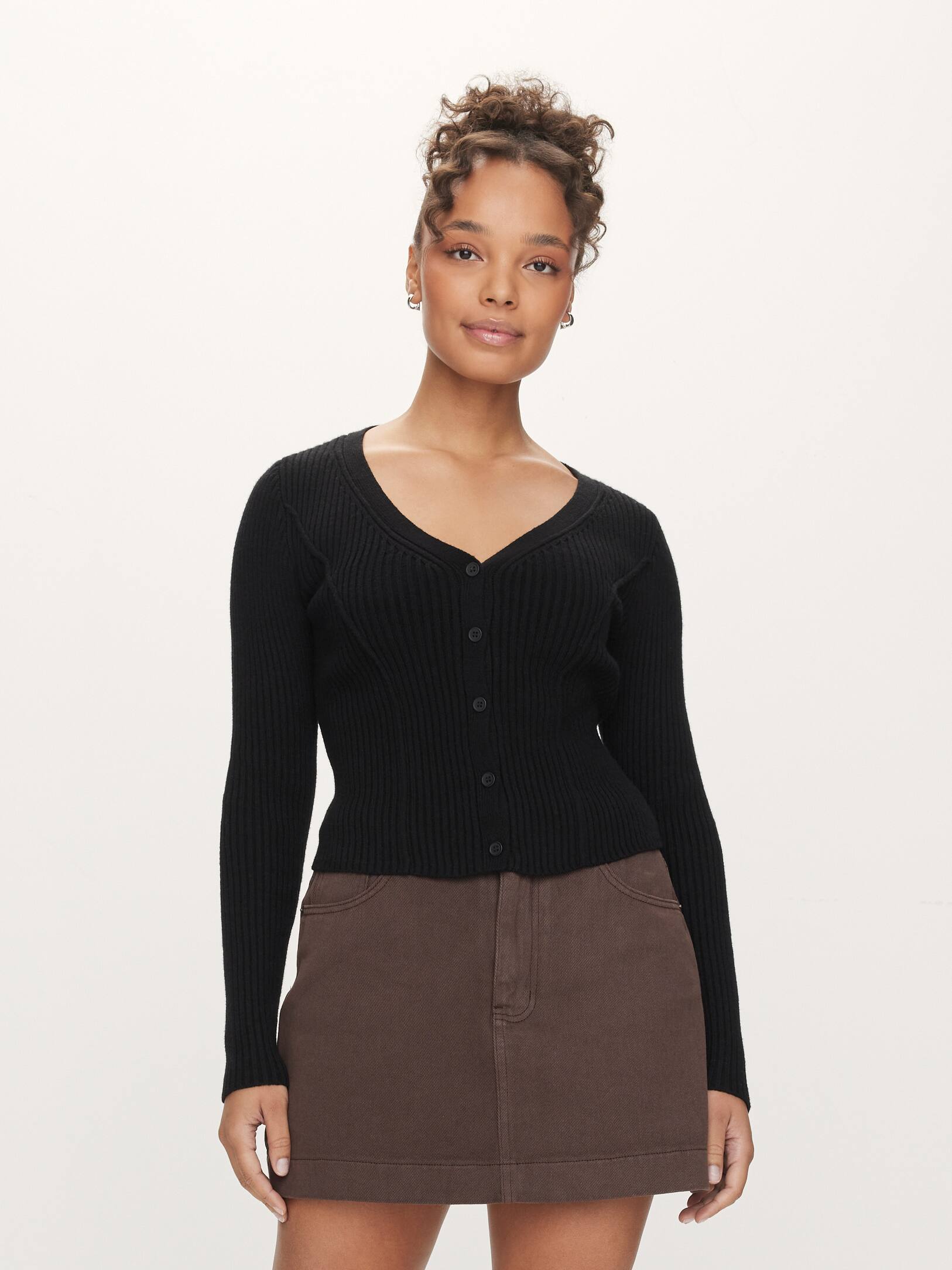 Spencer Seam Detail Long Sleeve Knit
