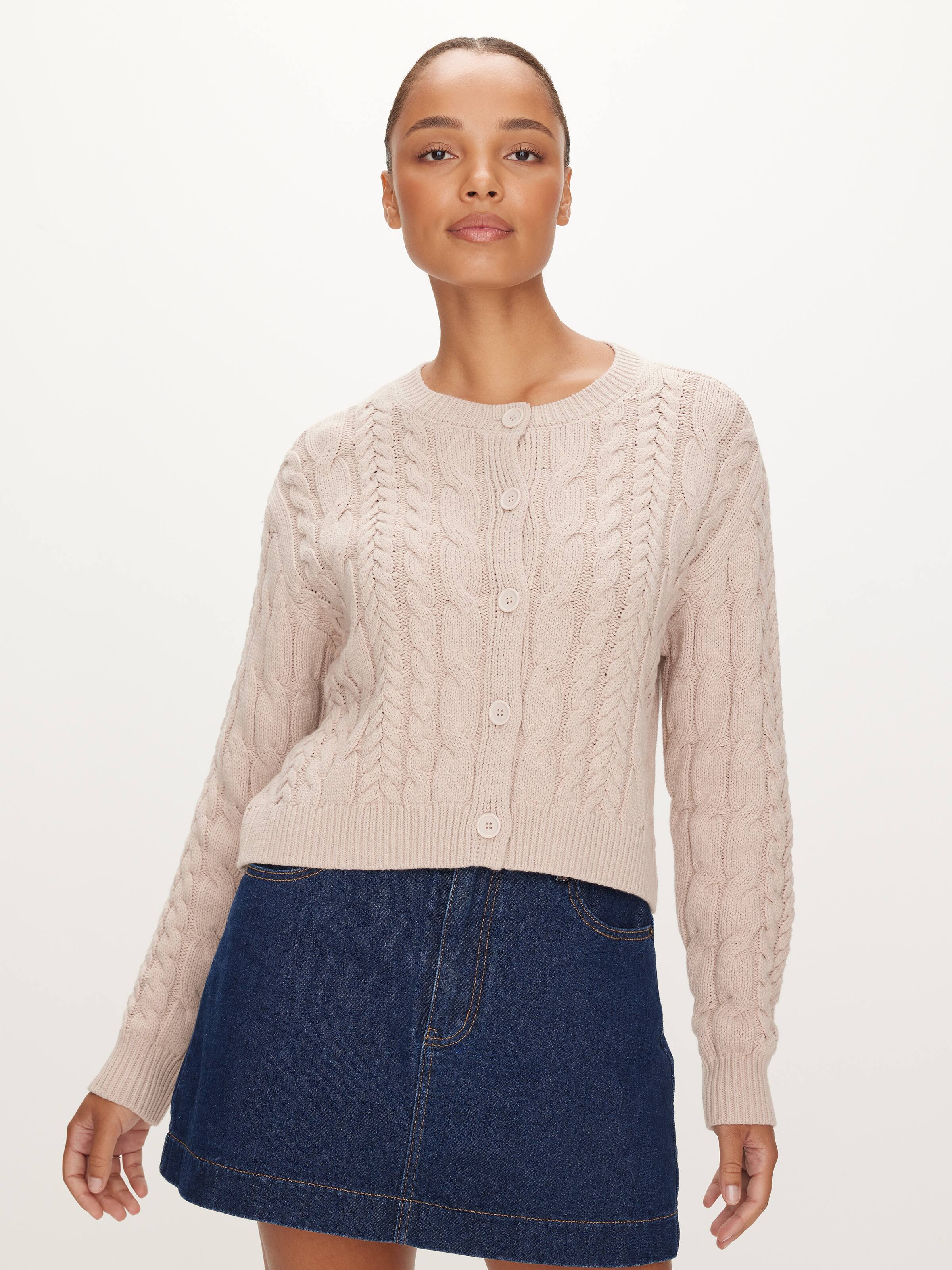 レディース elu. Aurora blouse 2Way -tweed beige-