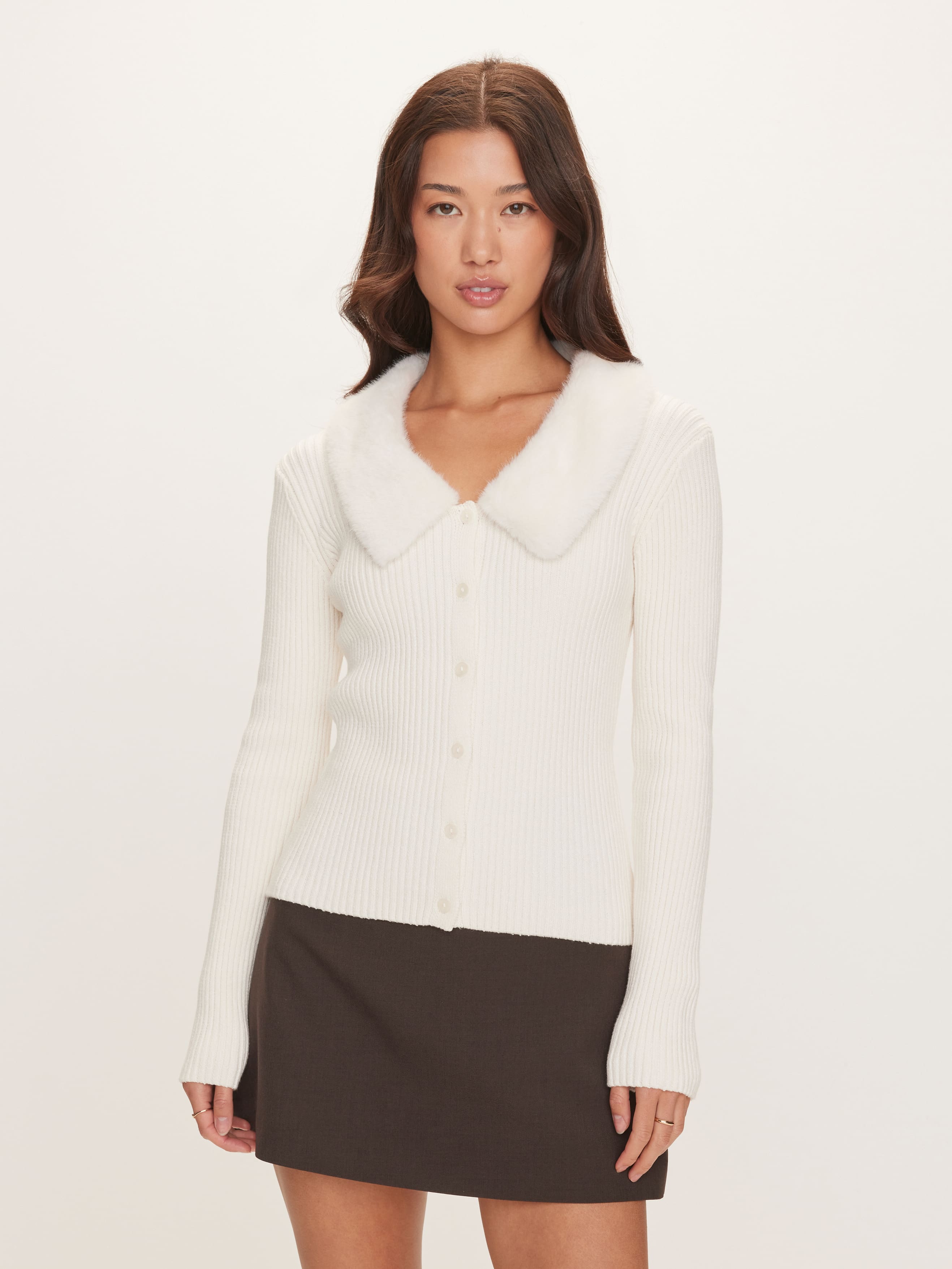 Coco Fur Trim Cardi