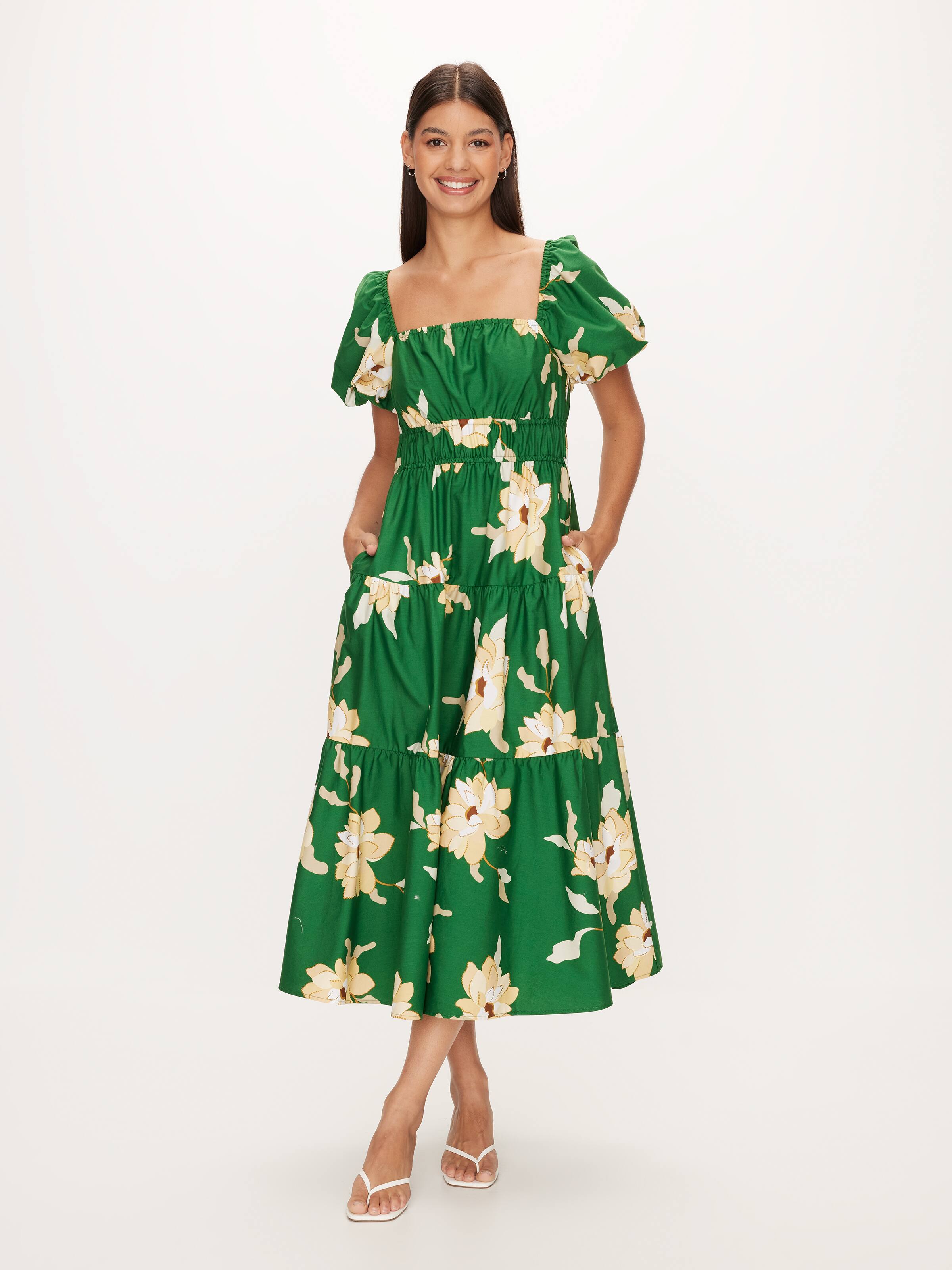 Mon Puff Sleeve Midi