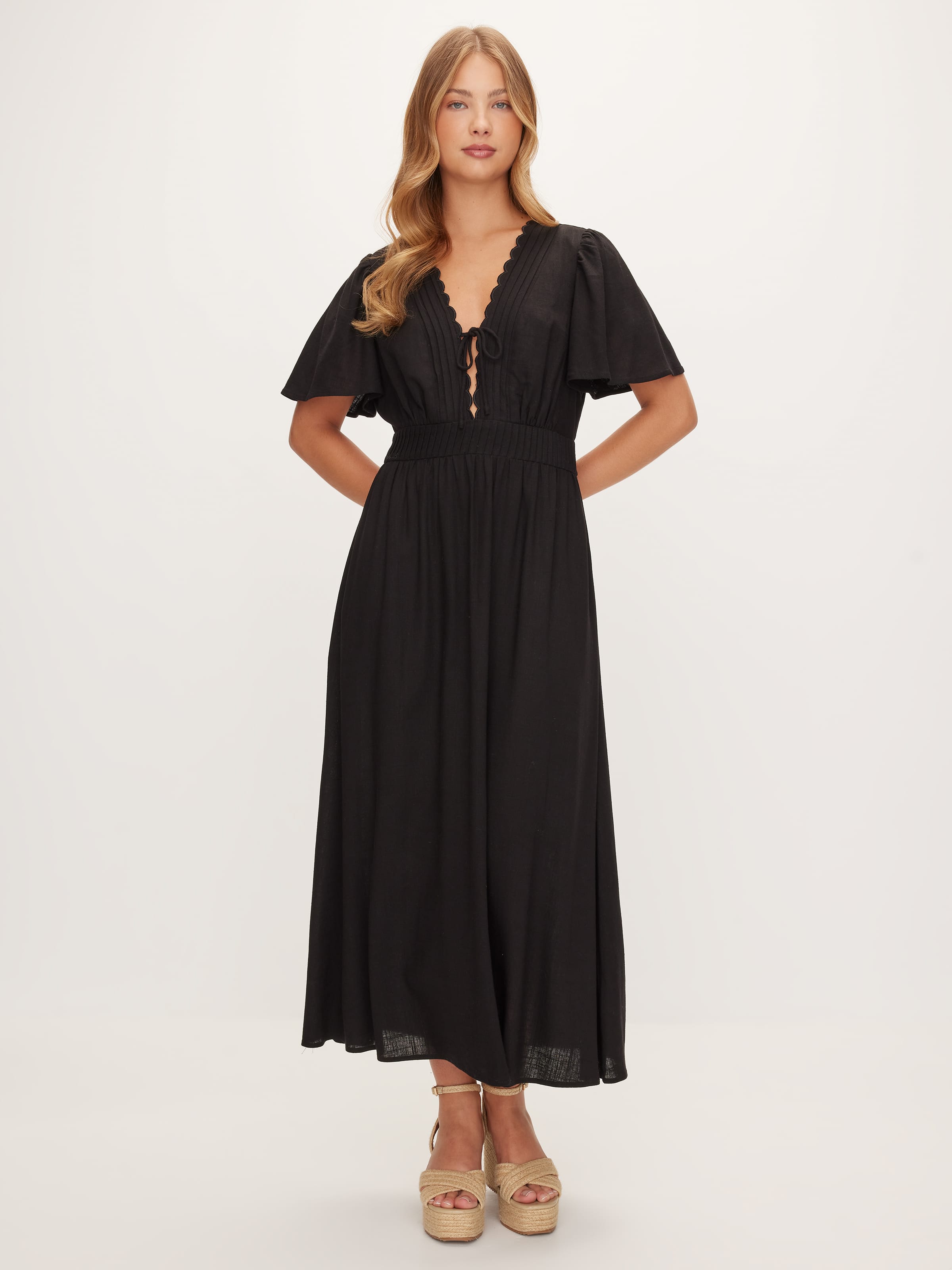 Sophie Scallop Midi Dress