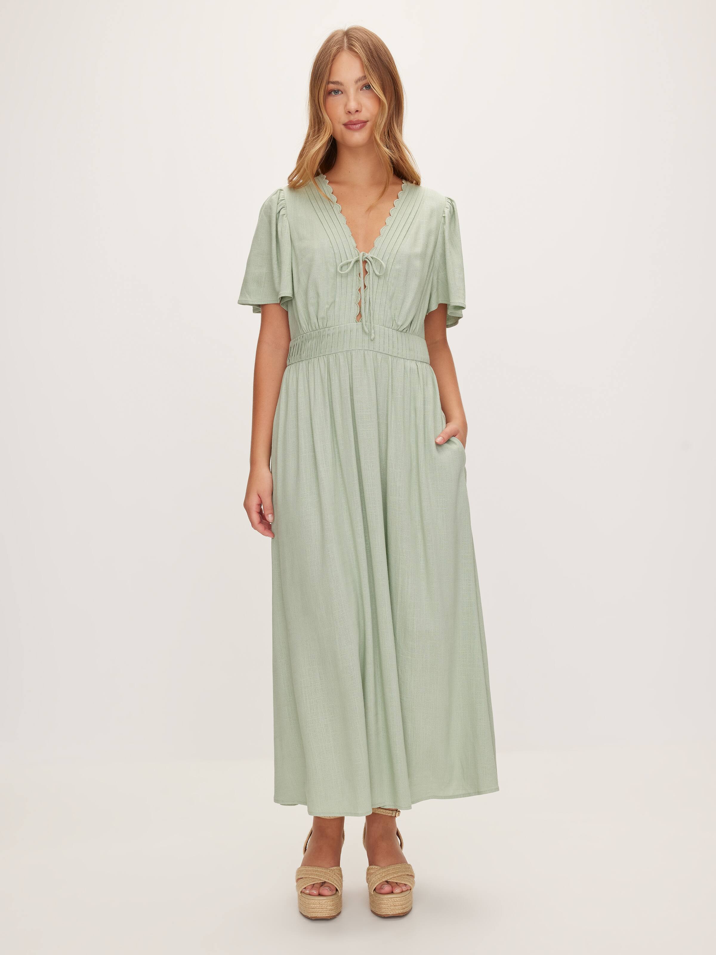 Sophie Scallop Midi Dress