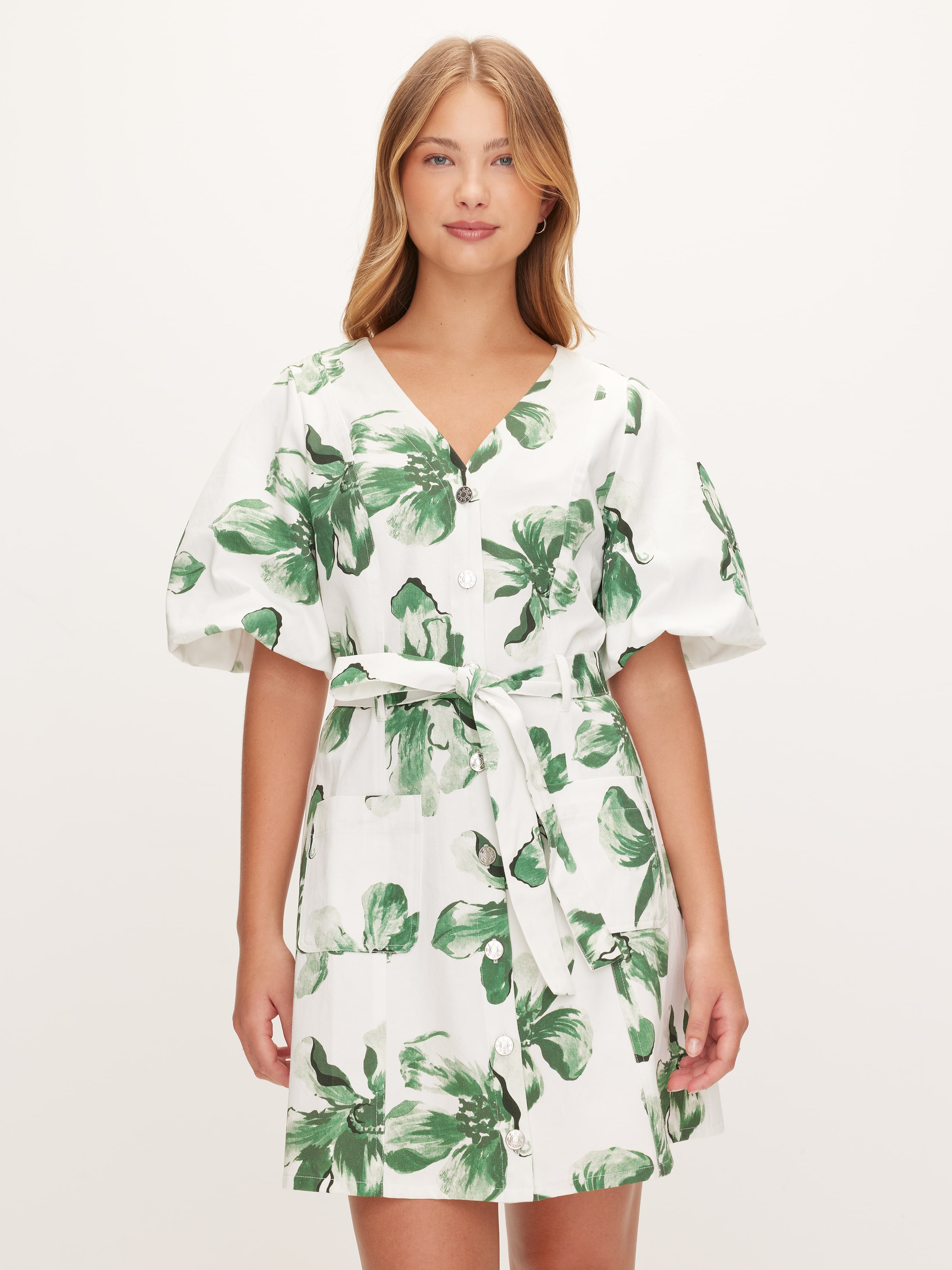 Peyton Puff Denim Mini Dress